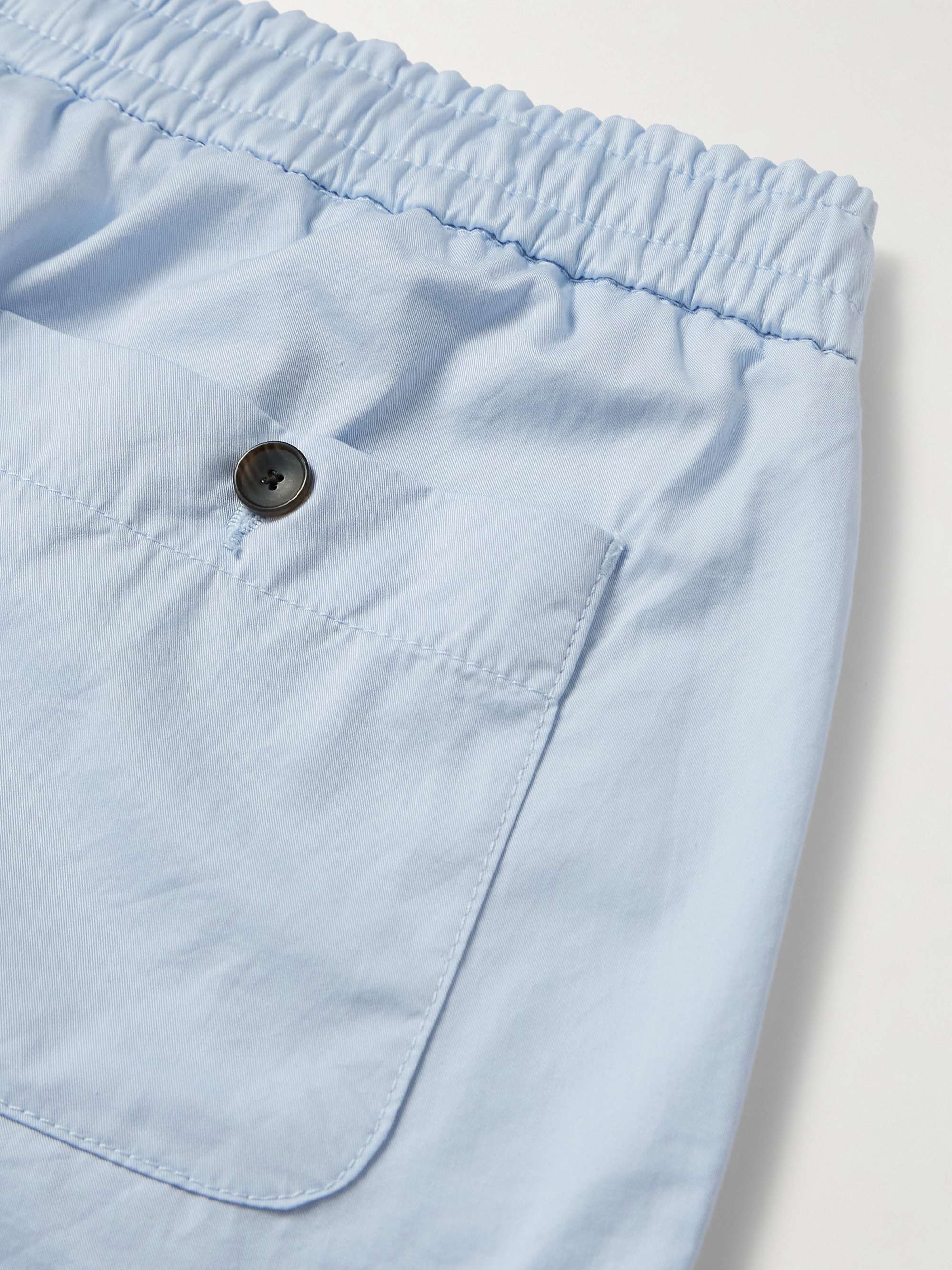 Straight-Leg Organic Cotton-Poplin Drawstring Shorts view