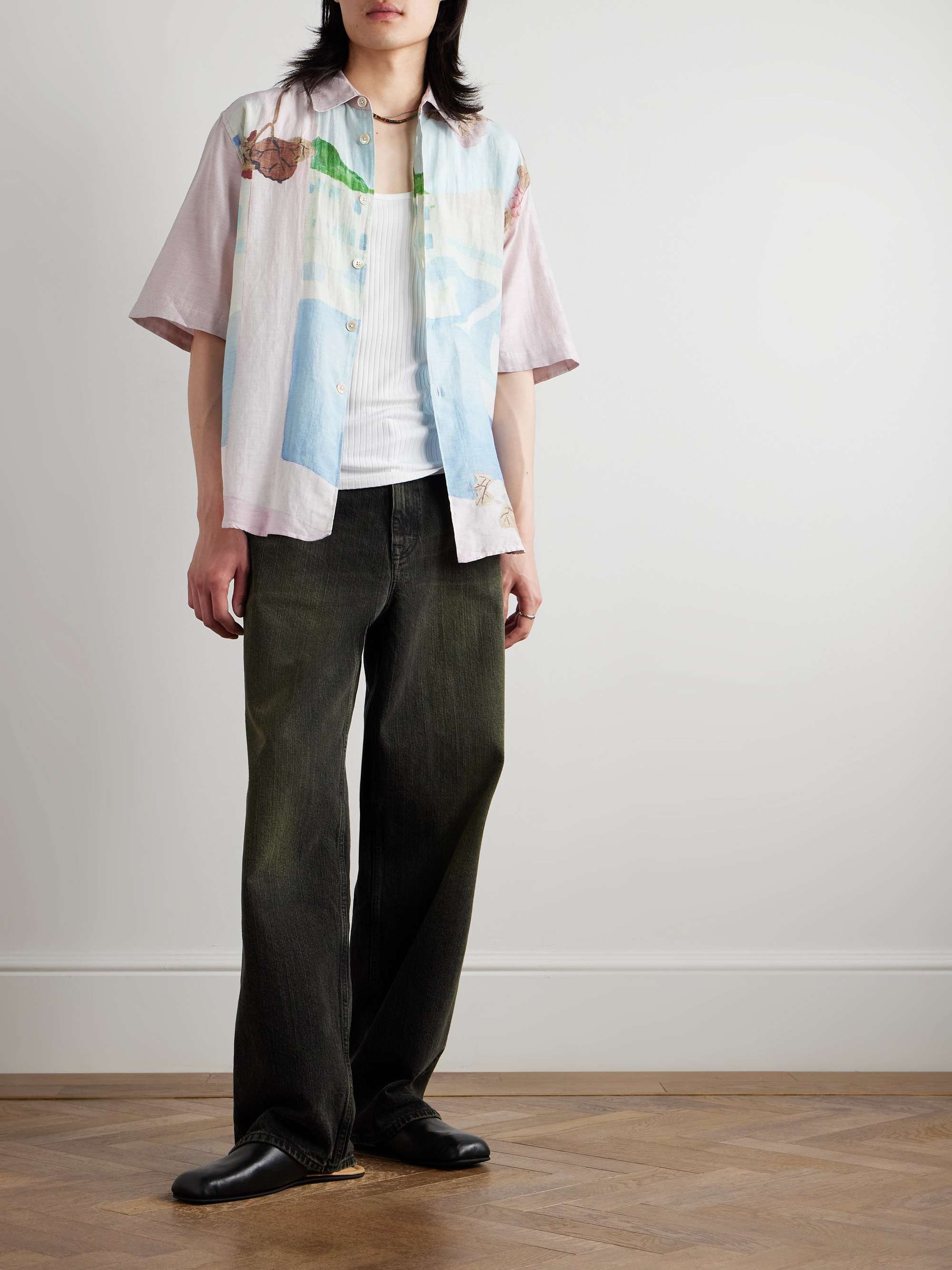 Beyond Printed Cotton and Silk-Blend Shirt view