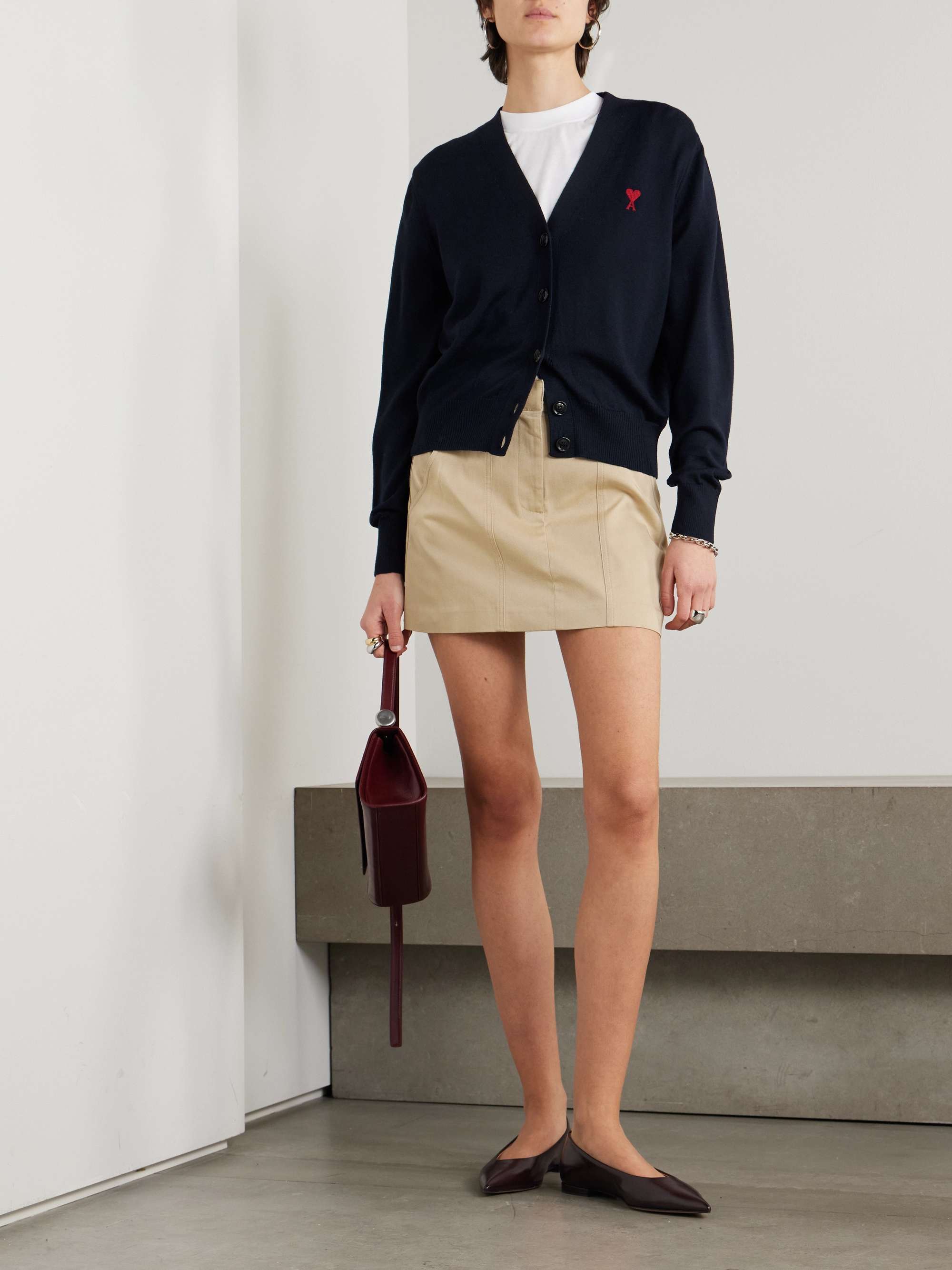ADC intarsia-knit wool cardigan view