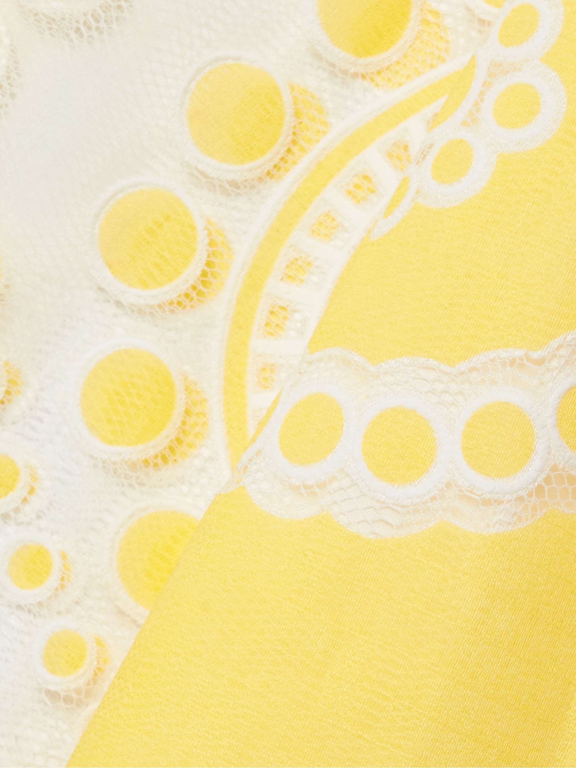 Stevie cotton-blend poplin and guipure lace mini dress view