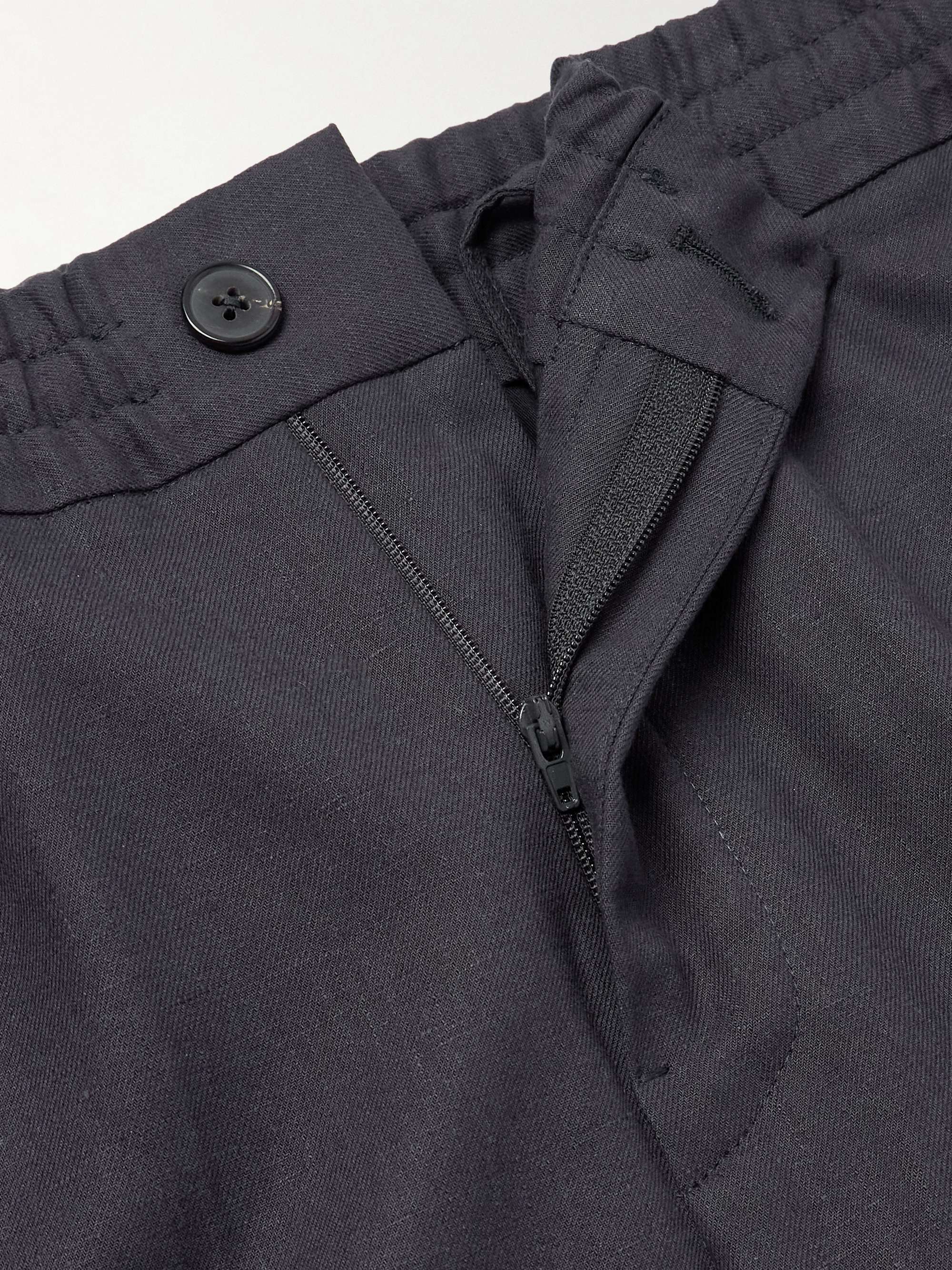 Straight-Leg Linen-Twill Trousers view