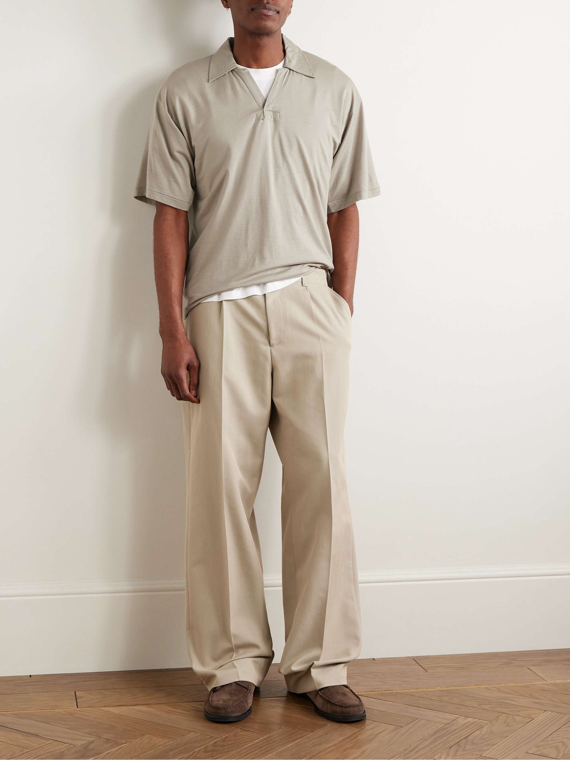 Skipper Wool-Jersey Polo Shirt view
