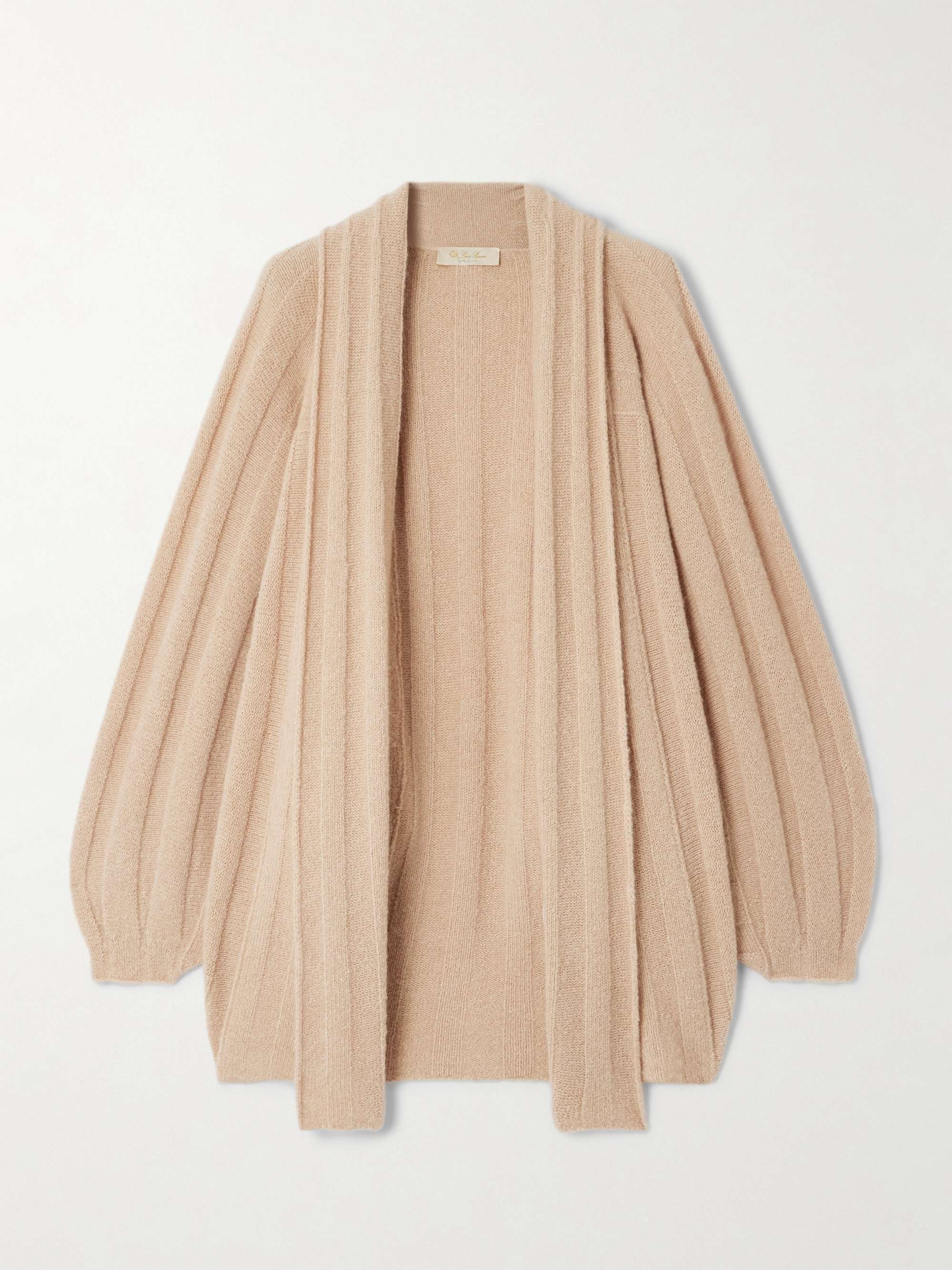 Ribbed-knit cashmere and silk-blend cardigan hero visual
