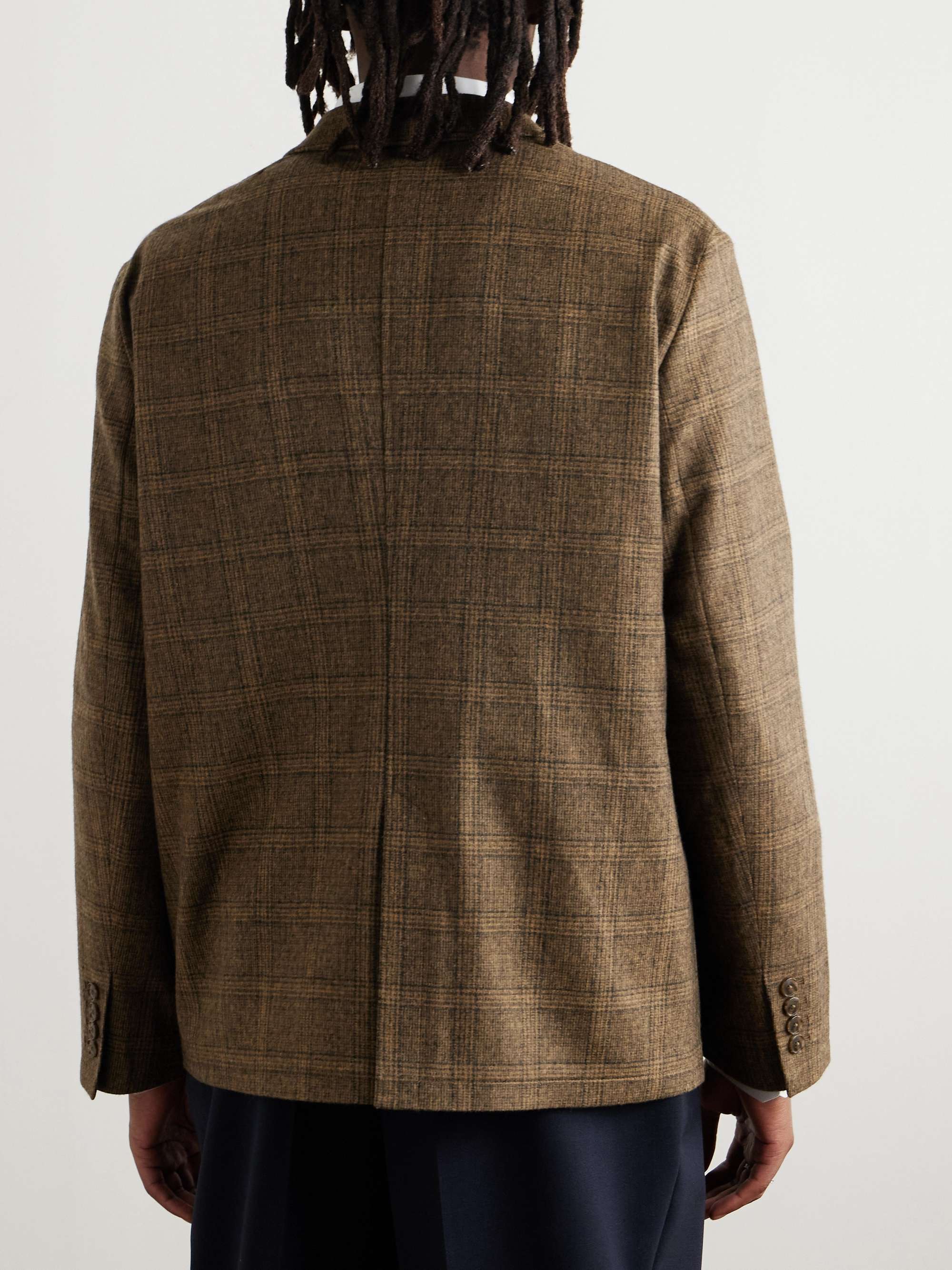 Checked Virgin Wool and Alpaca-Blend Suit Jacket view