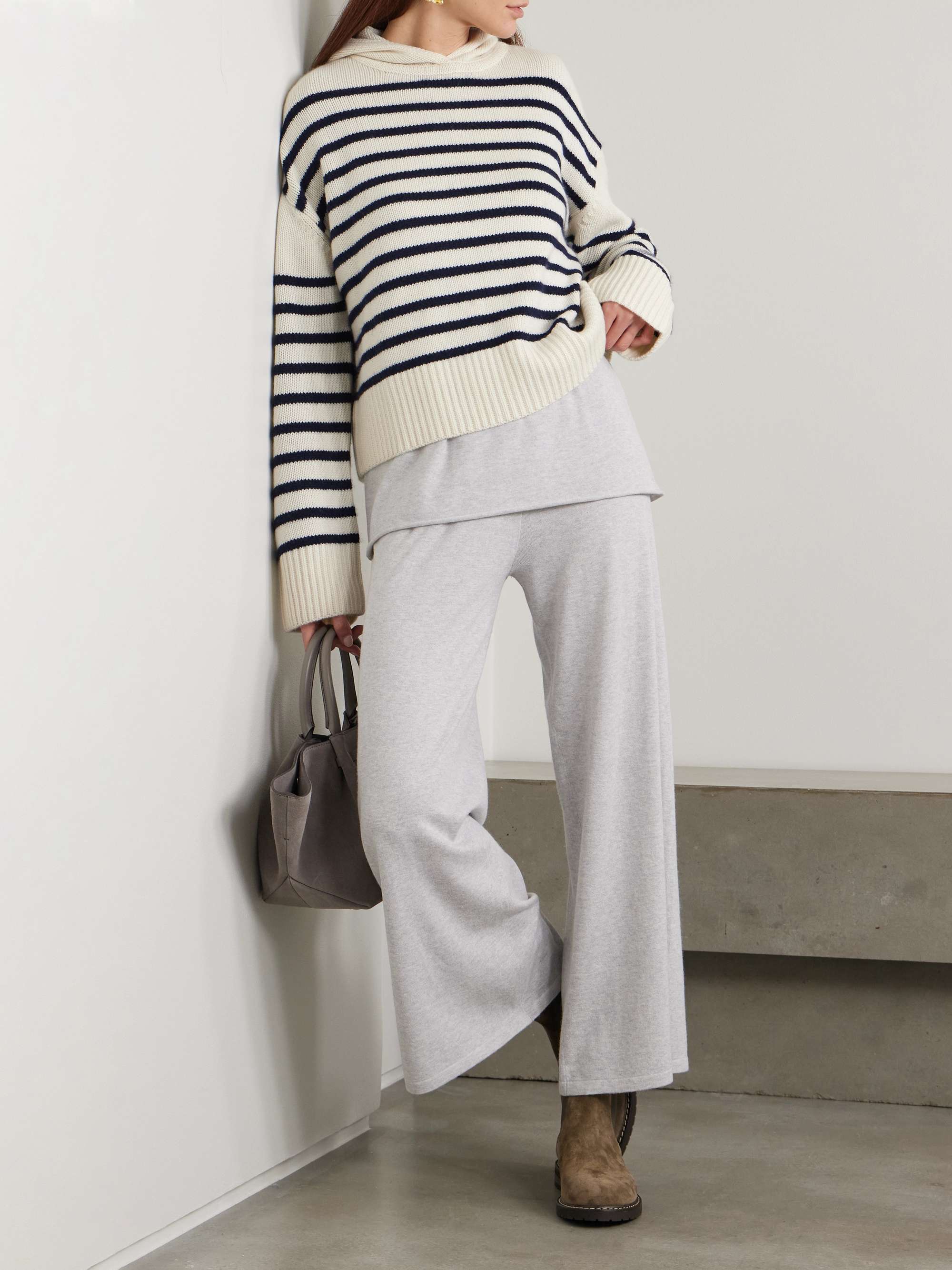 Karolin striped cashmere hoodie view