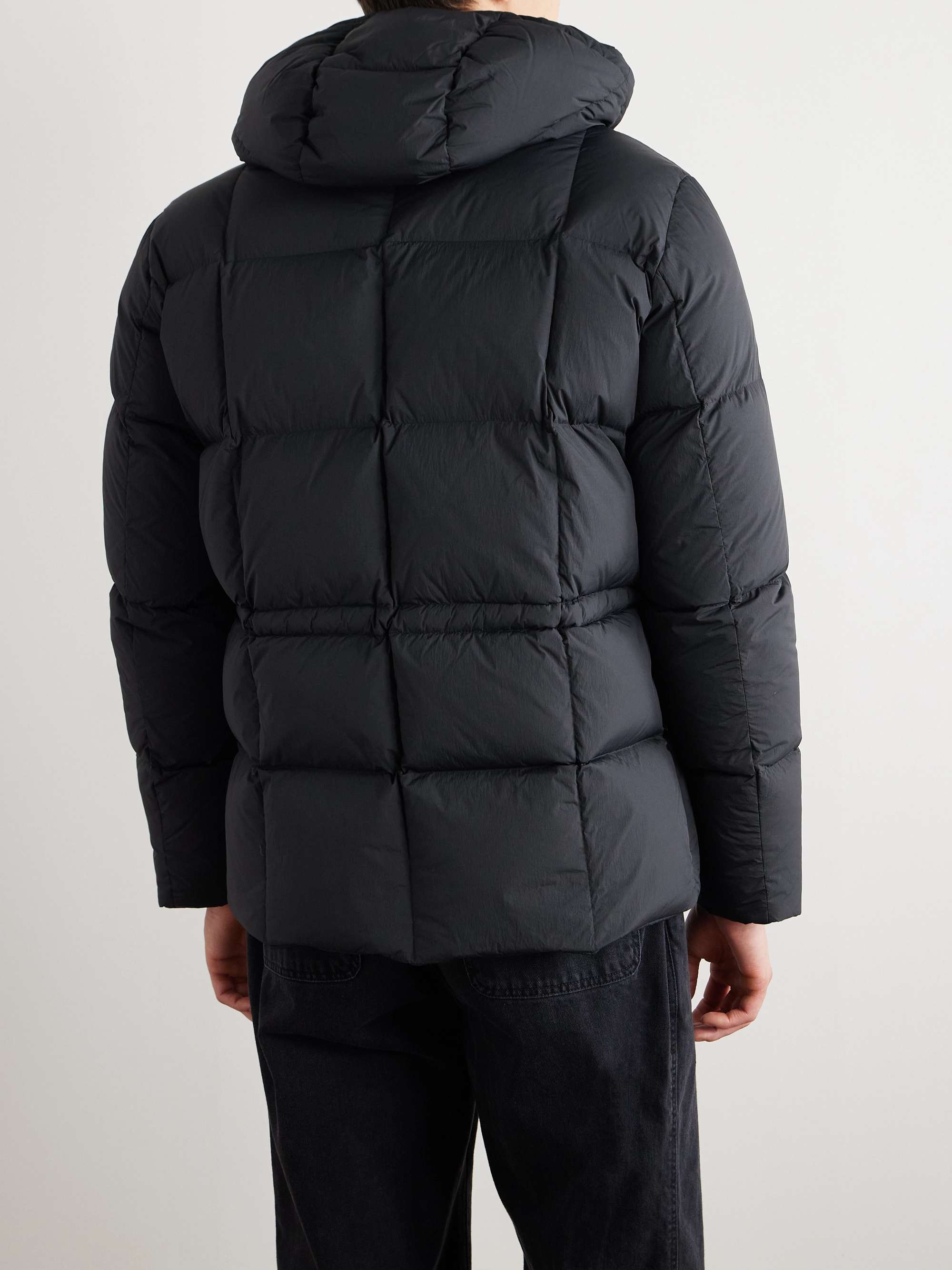 Quilted Shell Hooded Down Jacket view