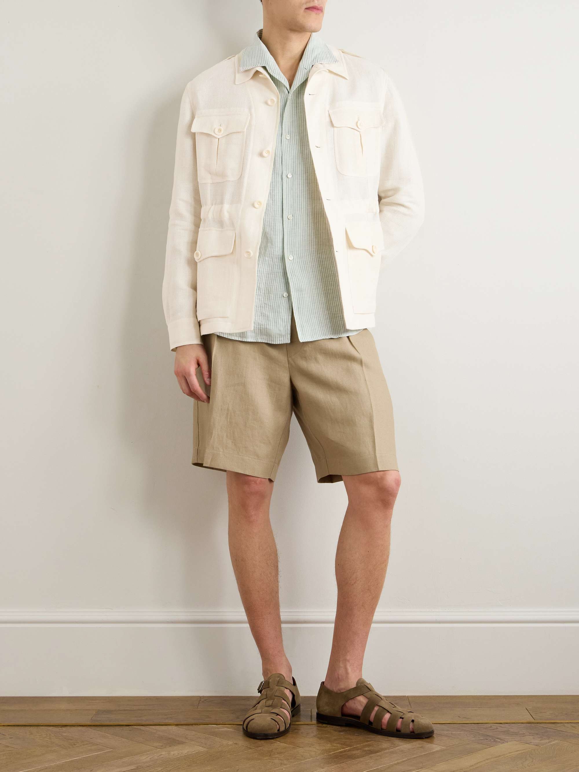 Linen, Cotton and Silk-Blend Overshirt view