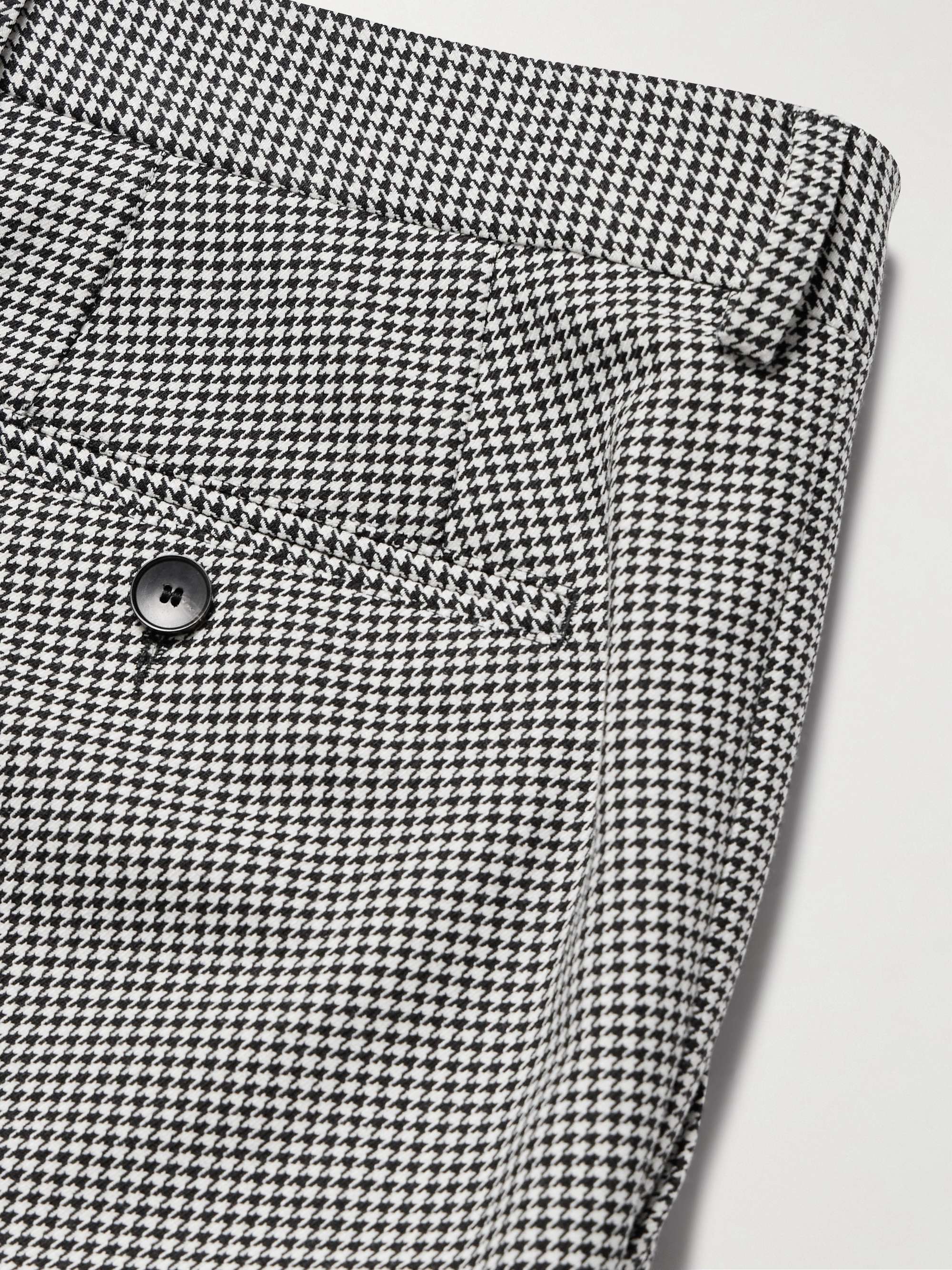 Slim-Fit Straight-Leg Puppytooth Twill Suit Trousers view