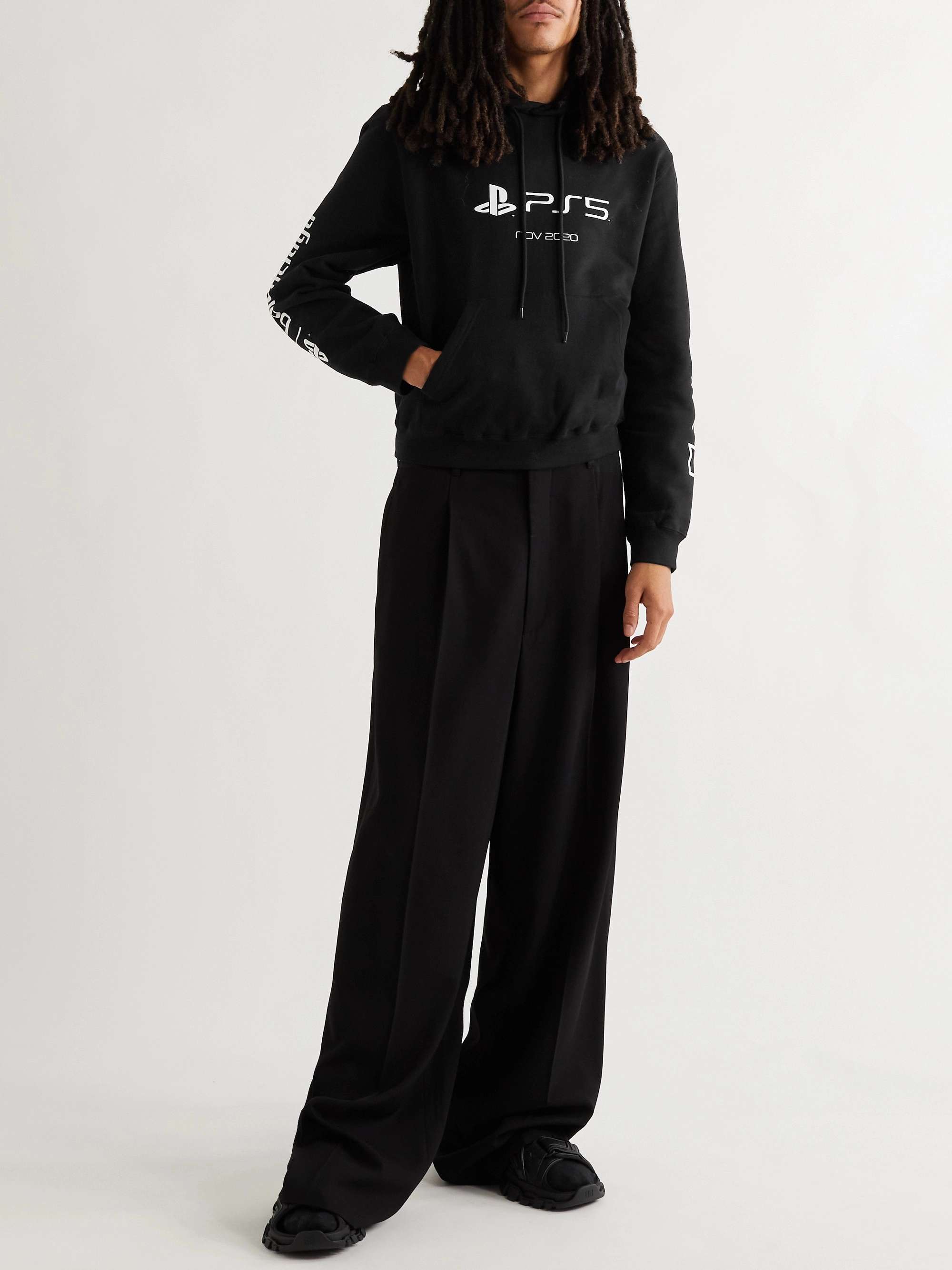 + PlayStation Printed Cotton-Jersey Hoodie view