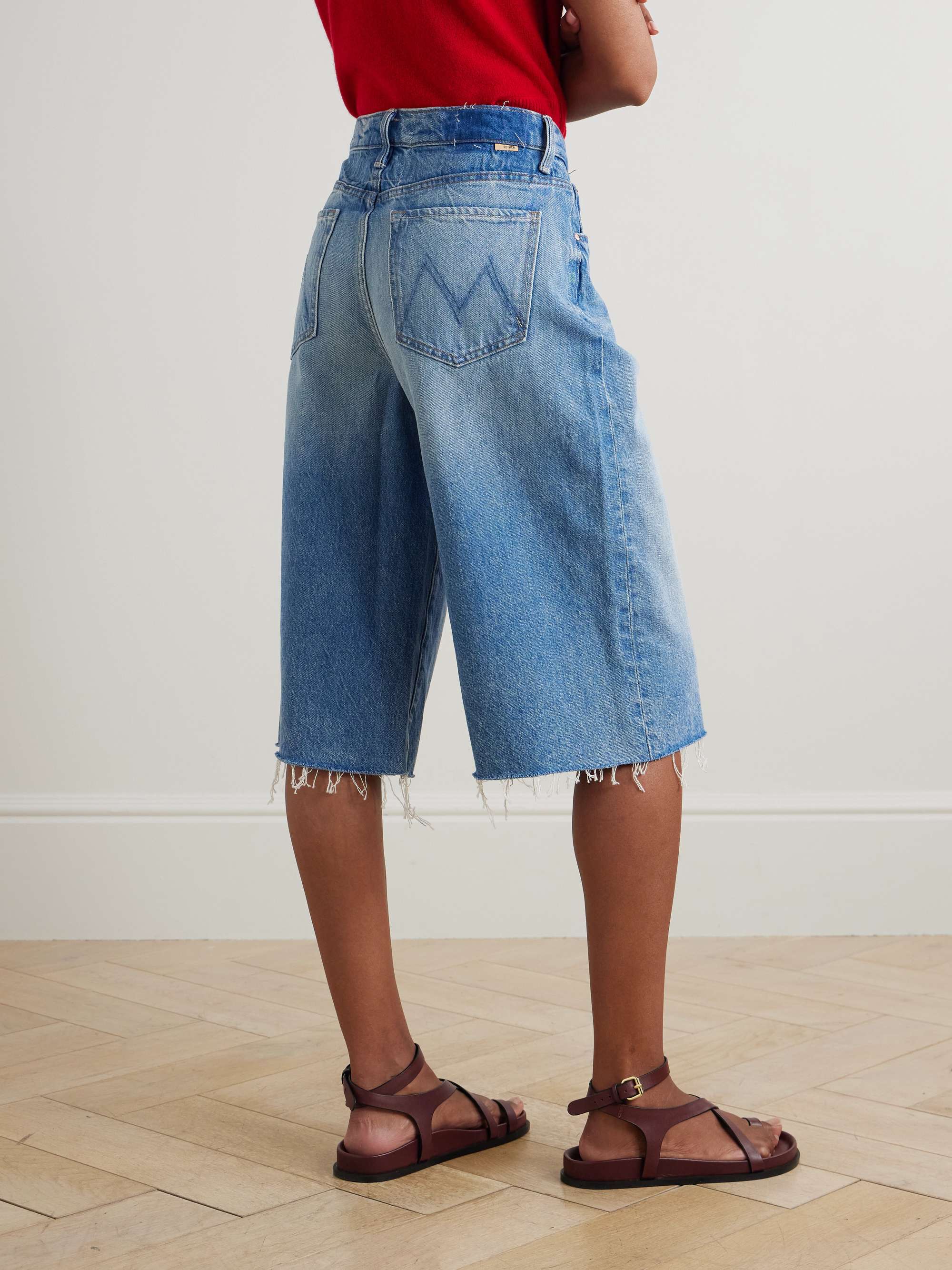 The Whole Lot Fray denim shorts view