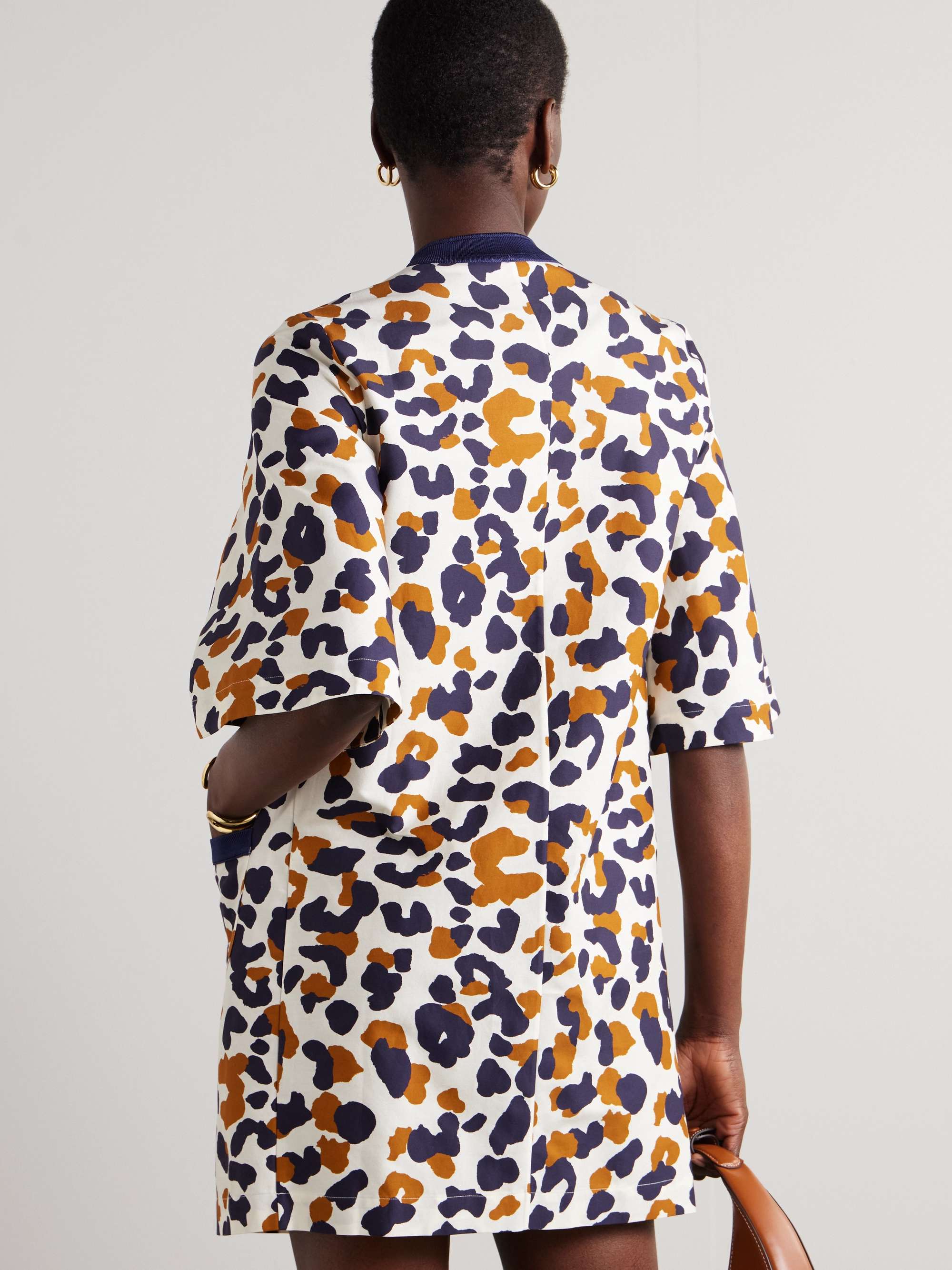 Coquillage Marée printed cotton and silk-blend twill coverup view