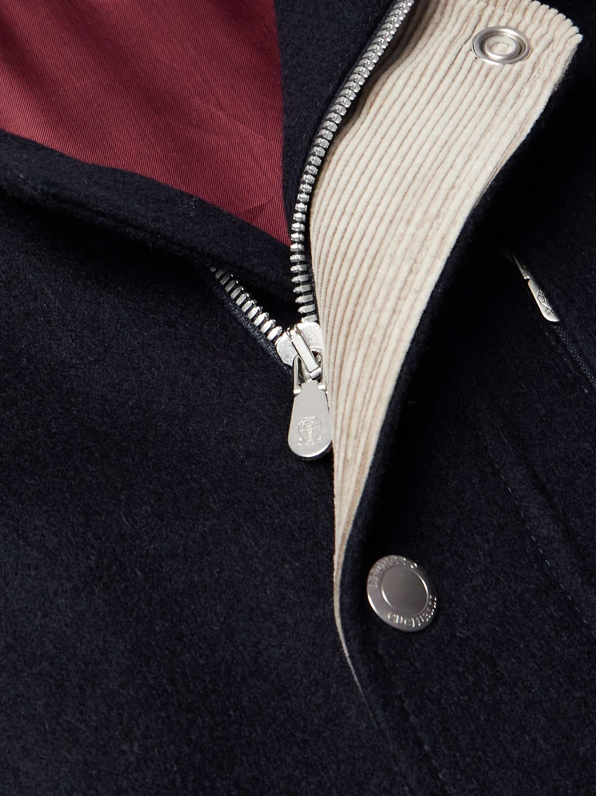 Cotton-Blend Corduroy-Trimmed Wool Field Jacket view