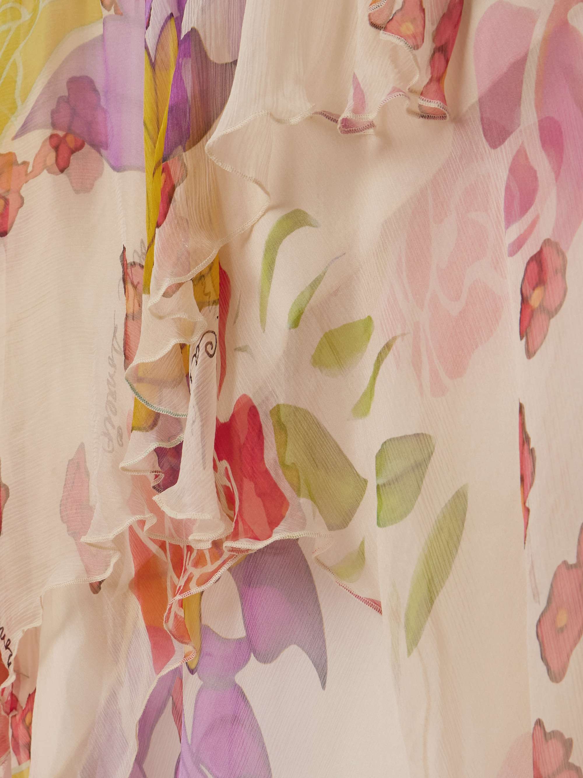 Flores ruffled floral-print silk-chiffon maxi dress view