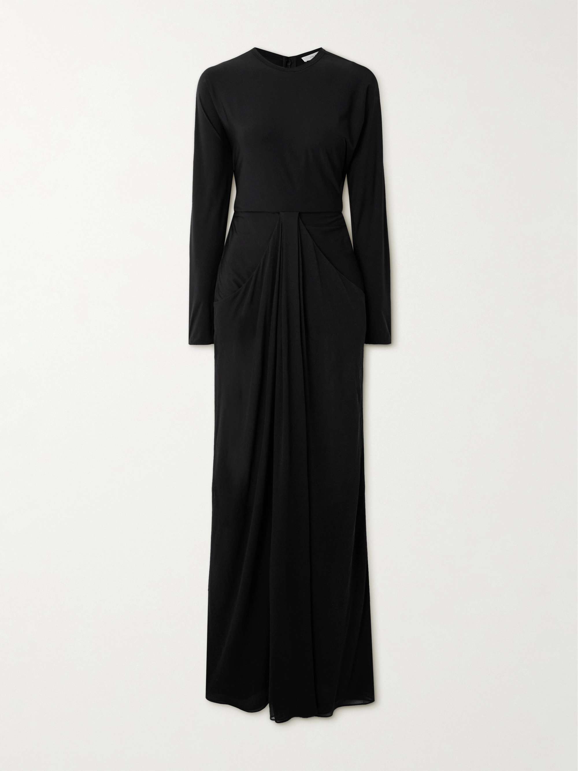 Anselm draped crepe-trimmed jersey gown hero visual