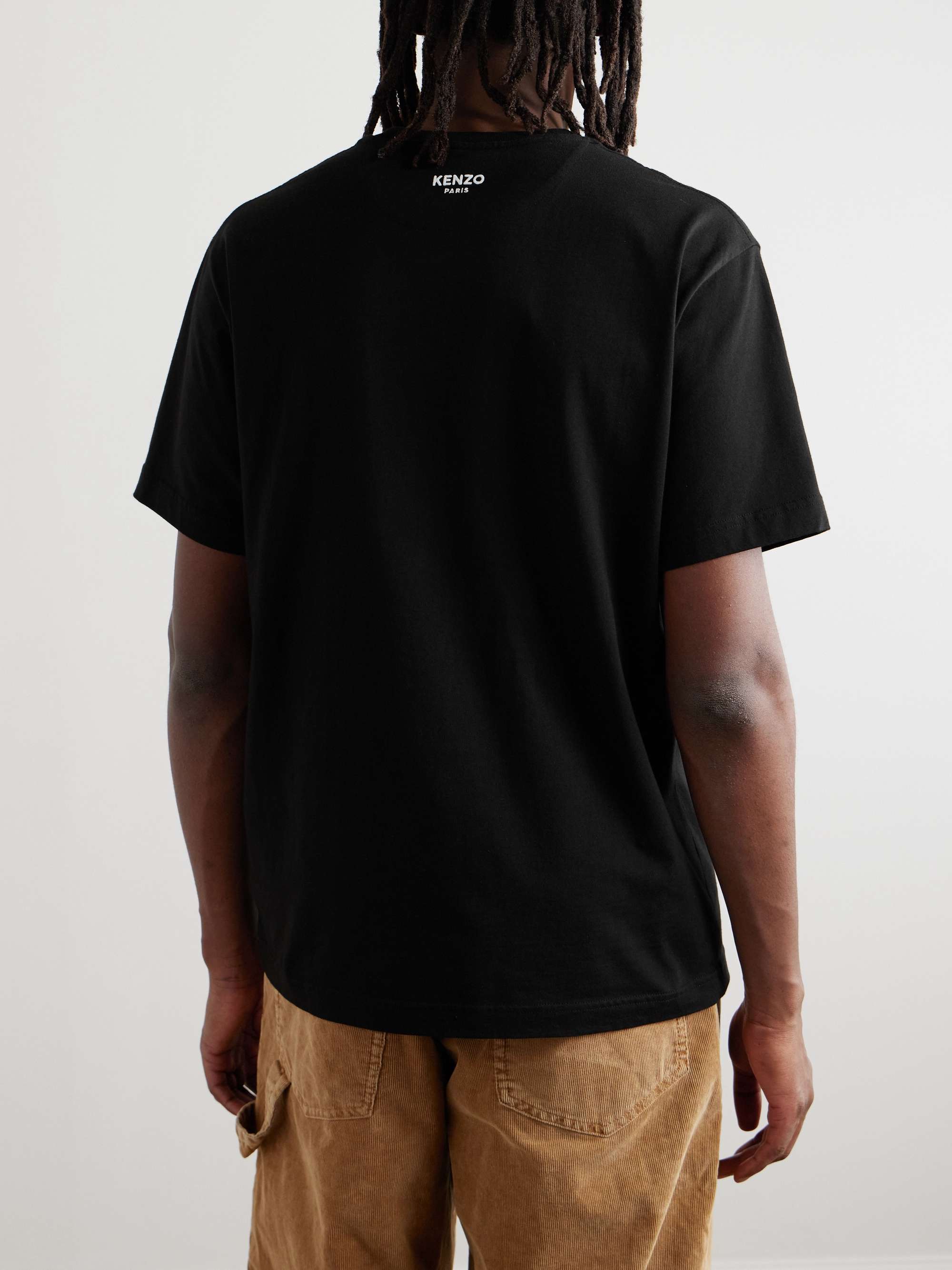 Logo-Embroidered Appliquéd Cotton-Jersey T-Shirt view