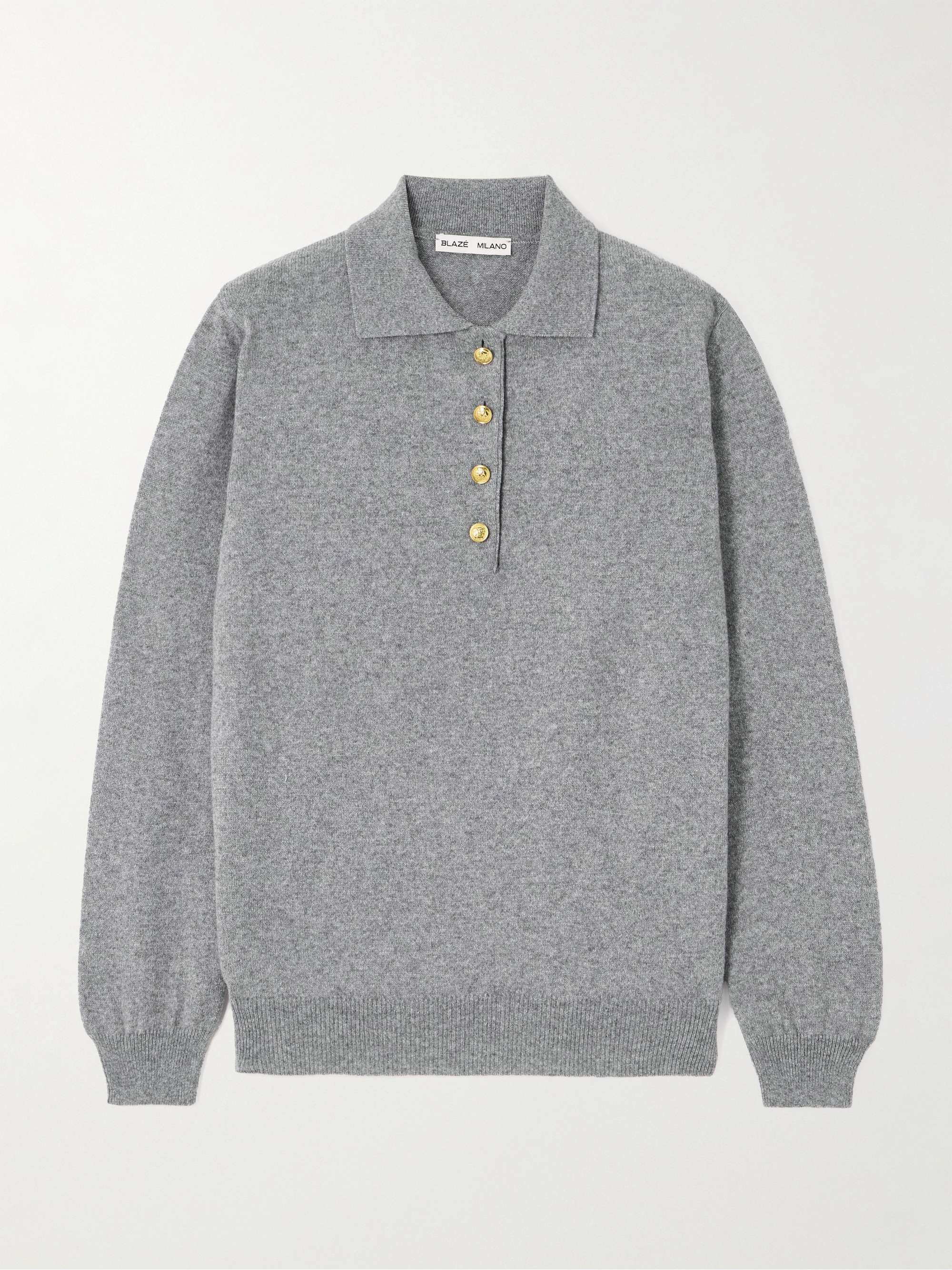 Highland wool and cashmere-blend polo sweater hero visual