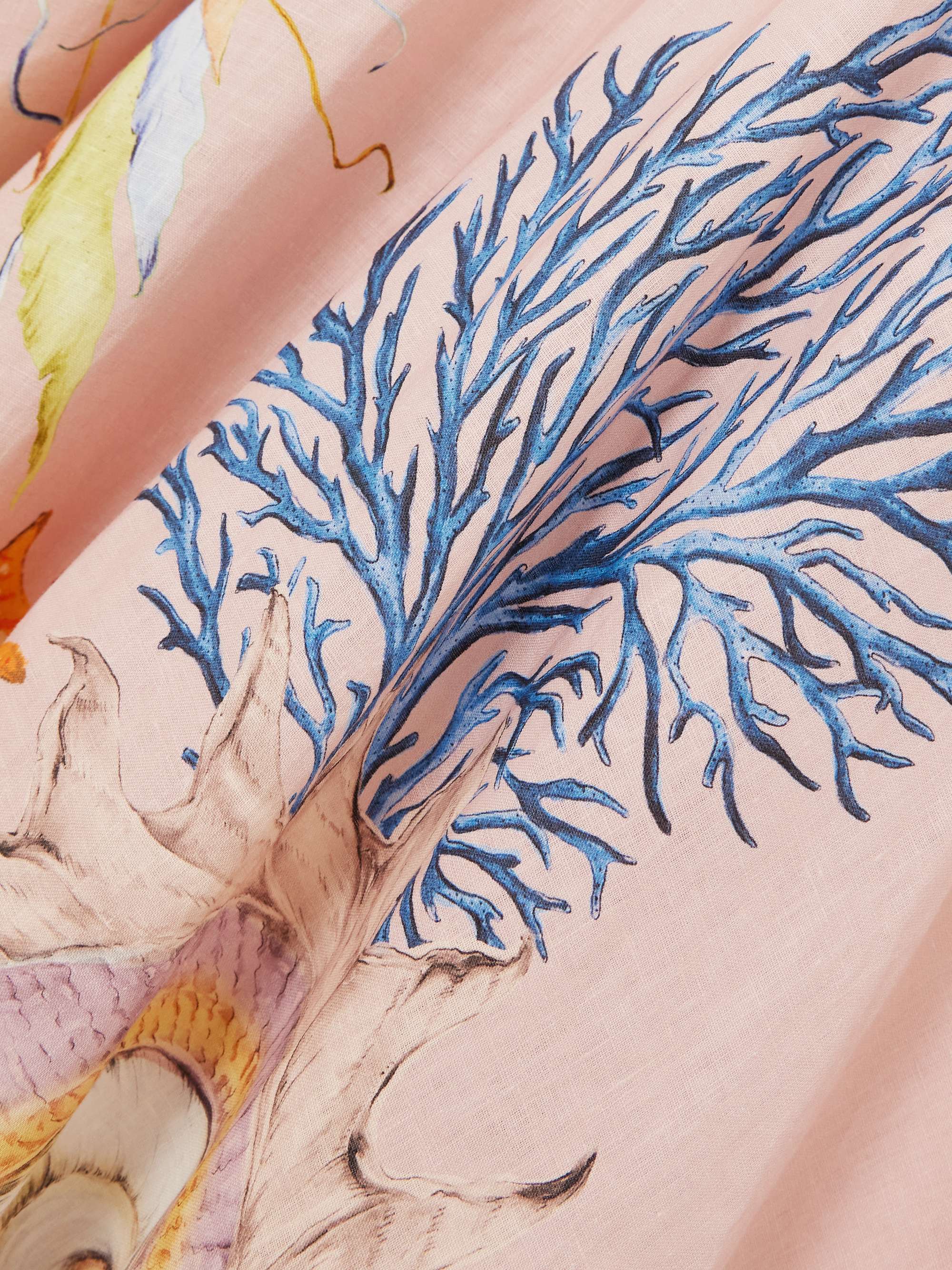 + Sam Pauletto Nereids shirred printed linen-gauze midi dress view