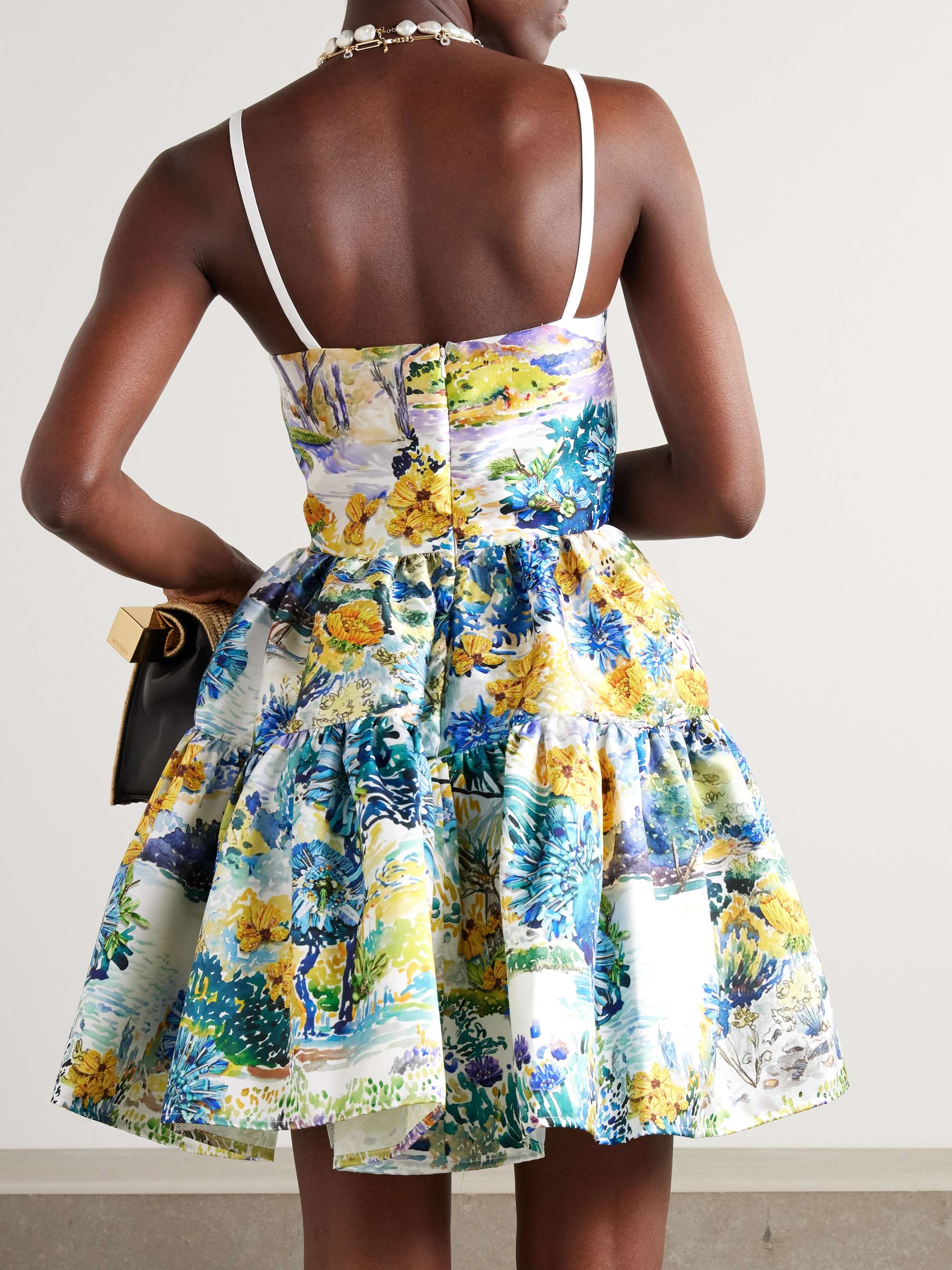 Margot tiered floral-print cotton-faille mini dress view