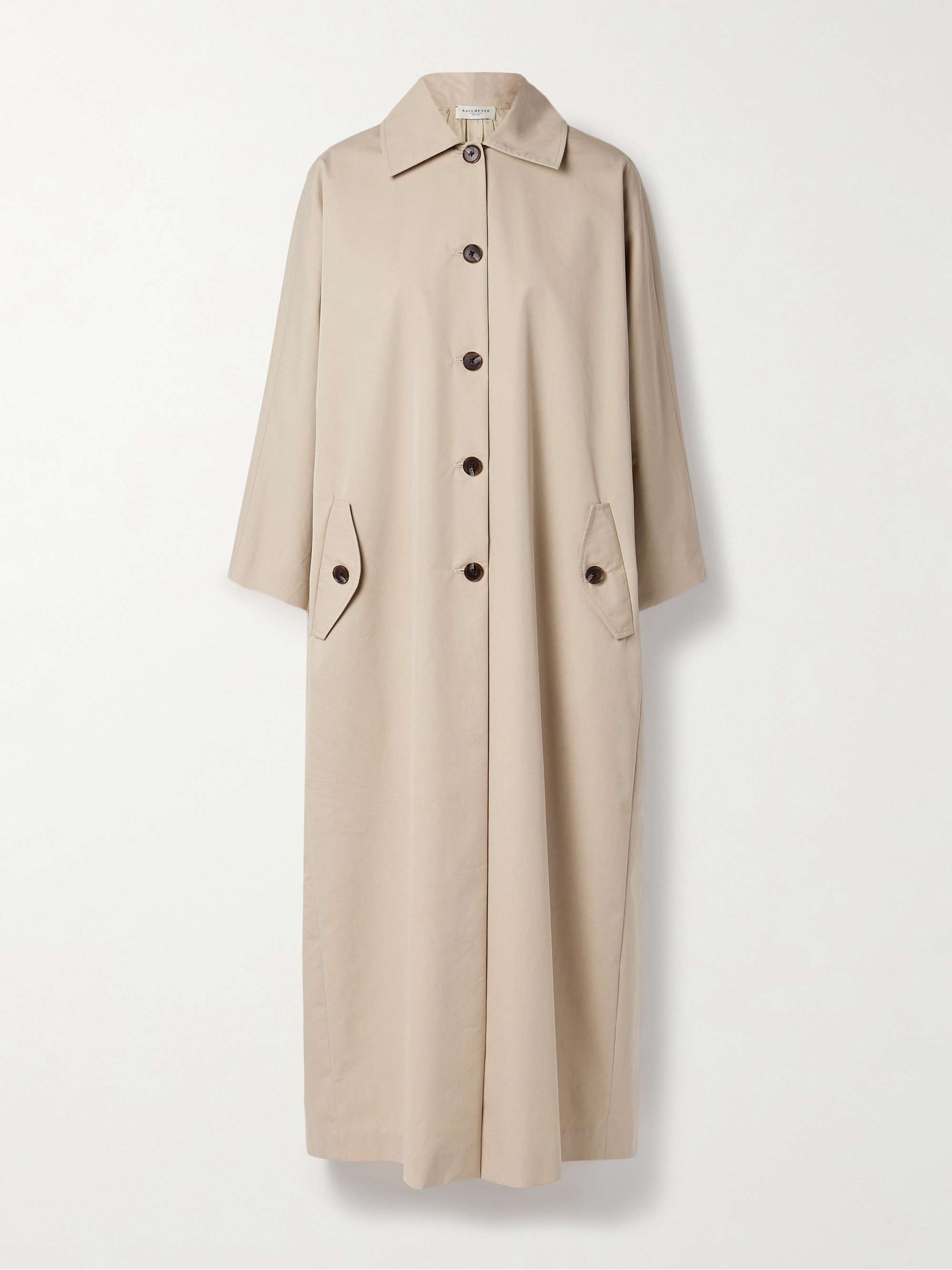 Tavi pleated cotton-blend twill trench coat hero visual