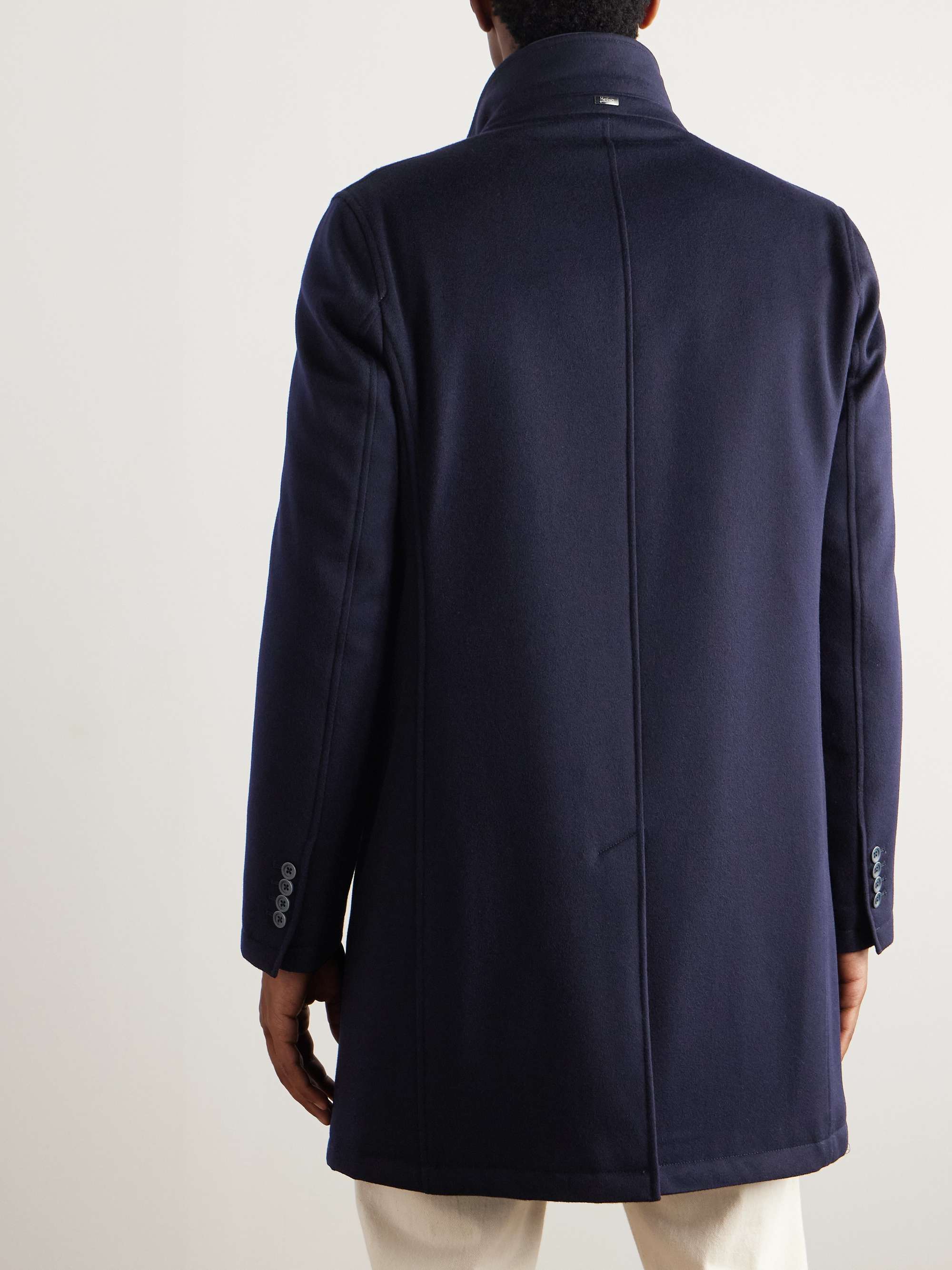 Shell-Trimmed Wool Coat with Detachable Gilet view