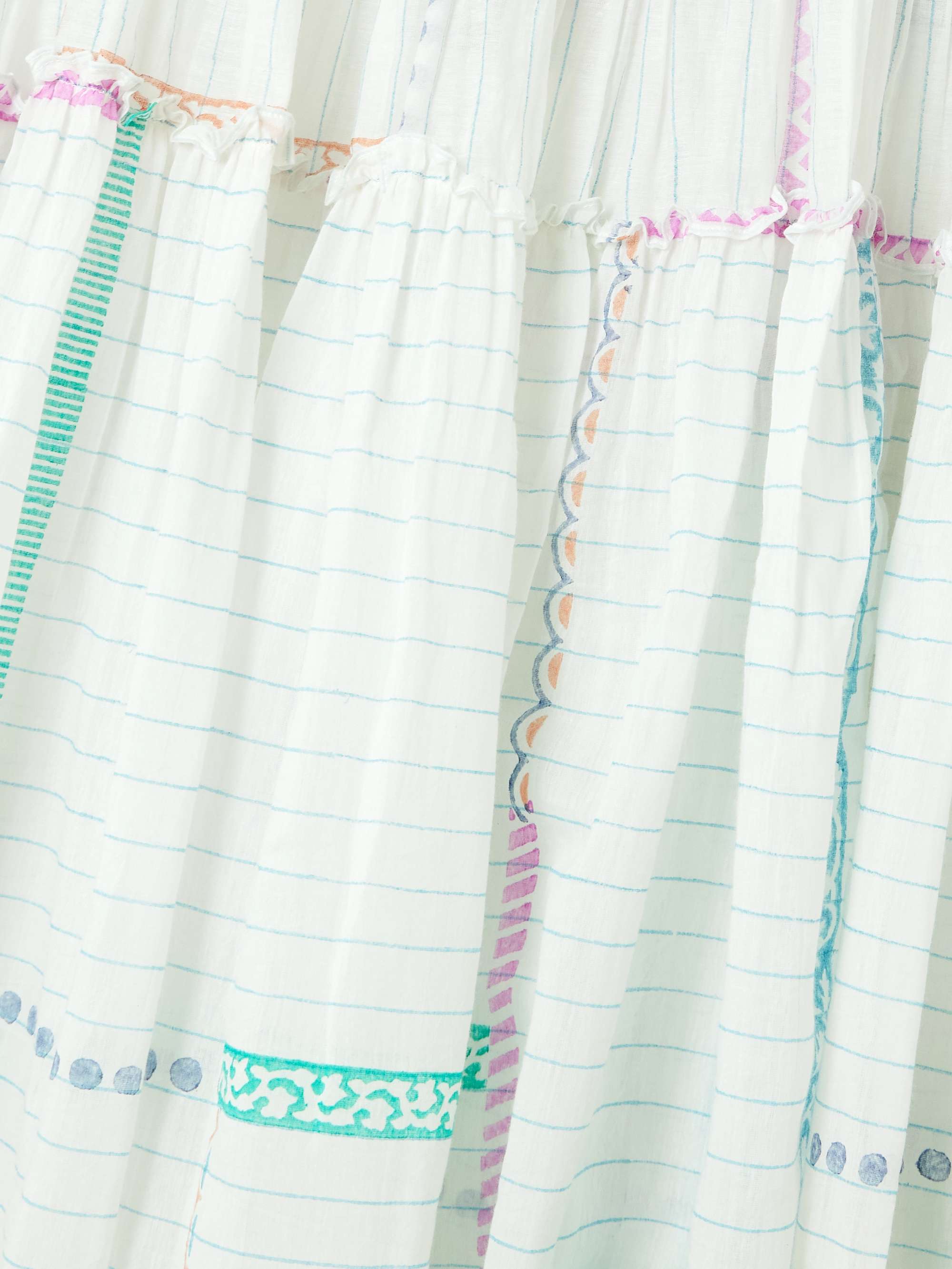 Riley ruffled printed cotton and silk-blend voile midi dress view