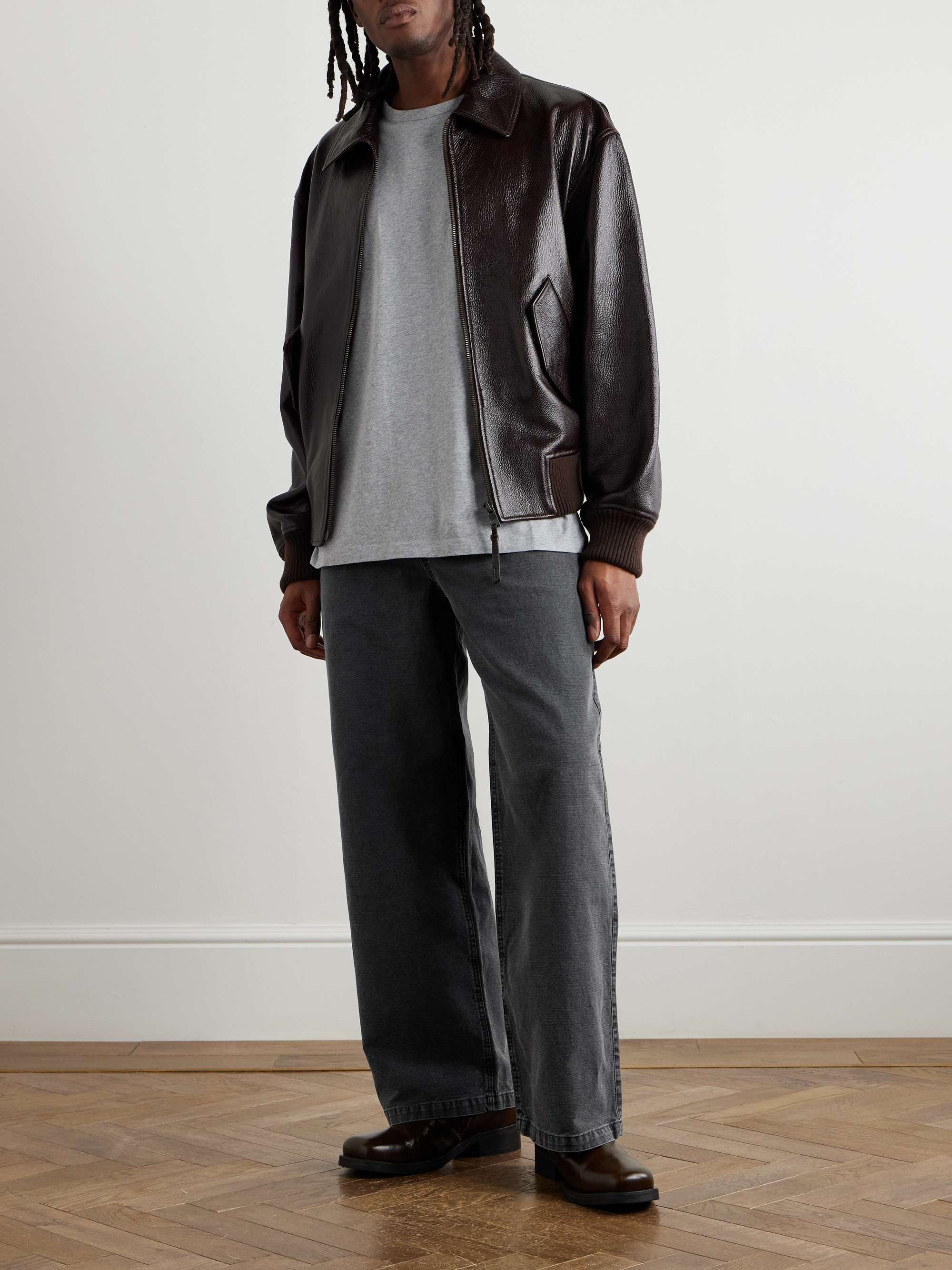 Stern Straight-Leg Belted Cotton and Linen-Blend Canvas Trousers view