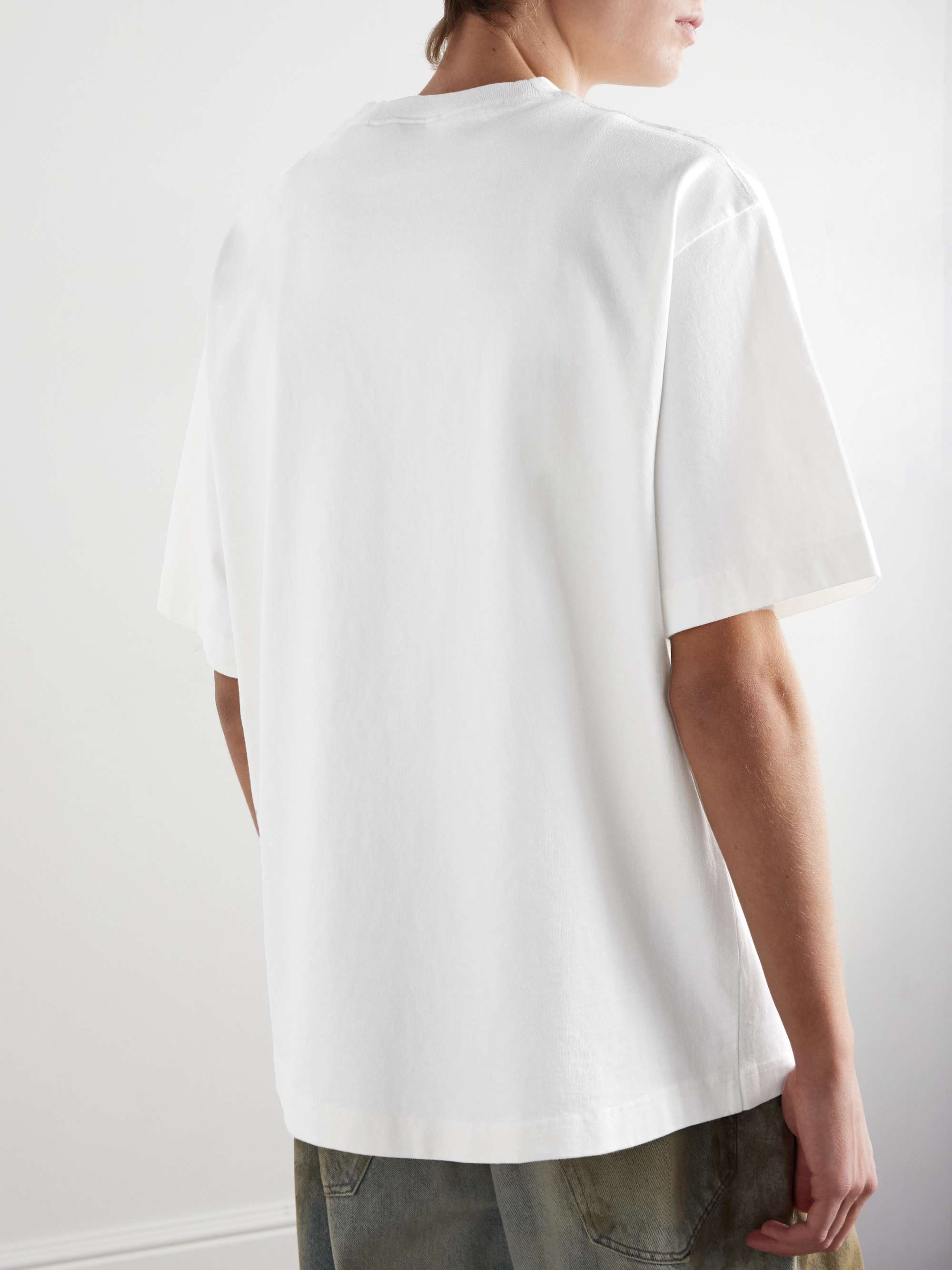 Exford U Logo-Print Organic Cotton-Jersey T-Shirt view