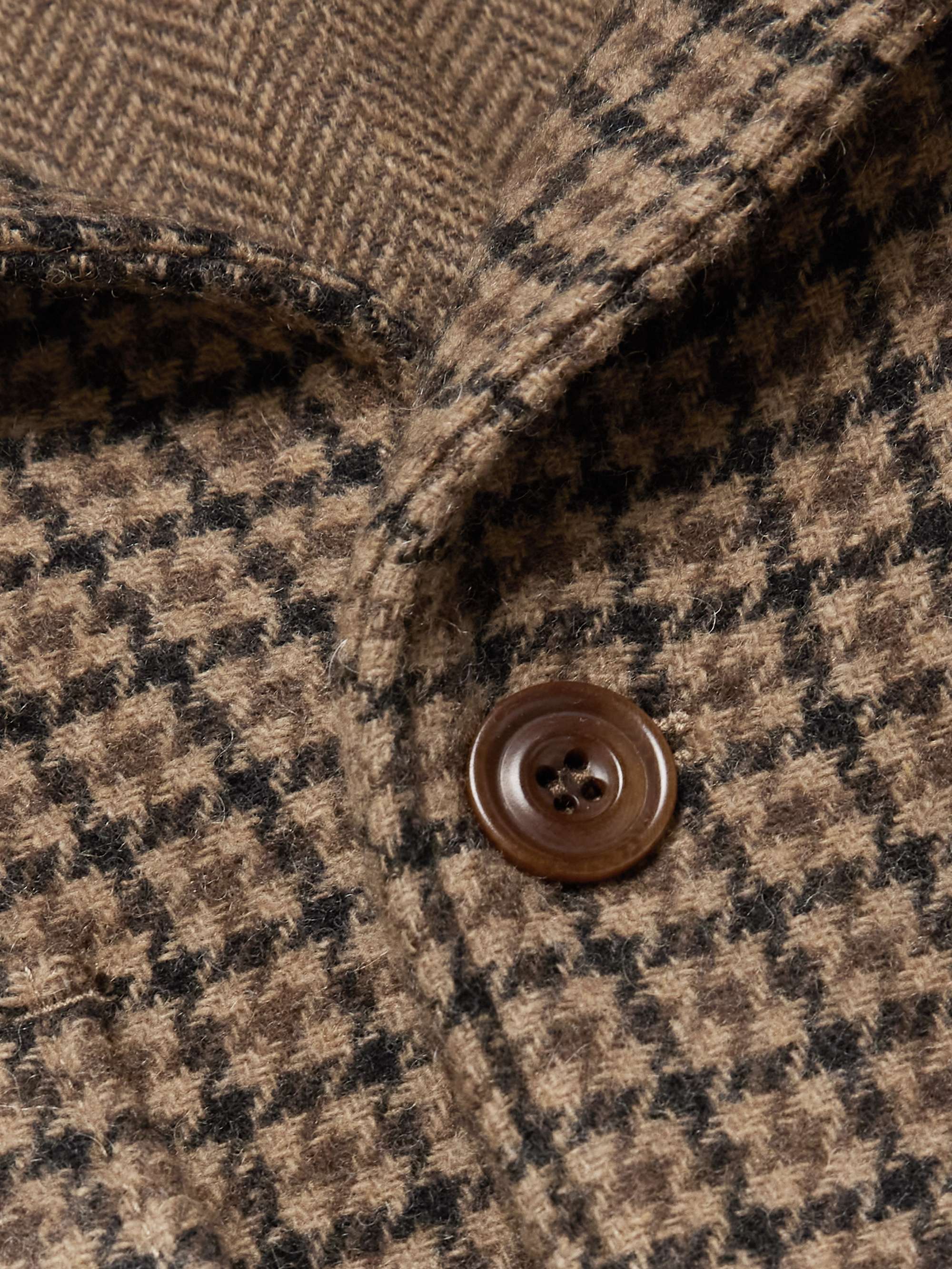 Houndstooth Wool-Blend Overshirt view