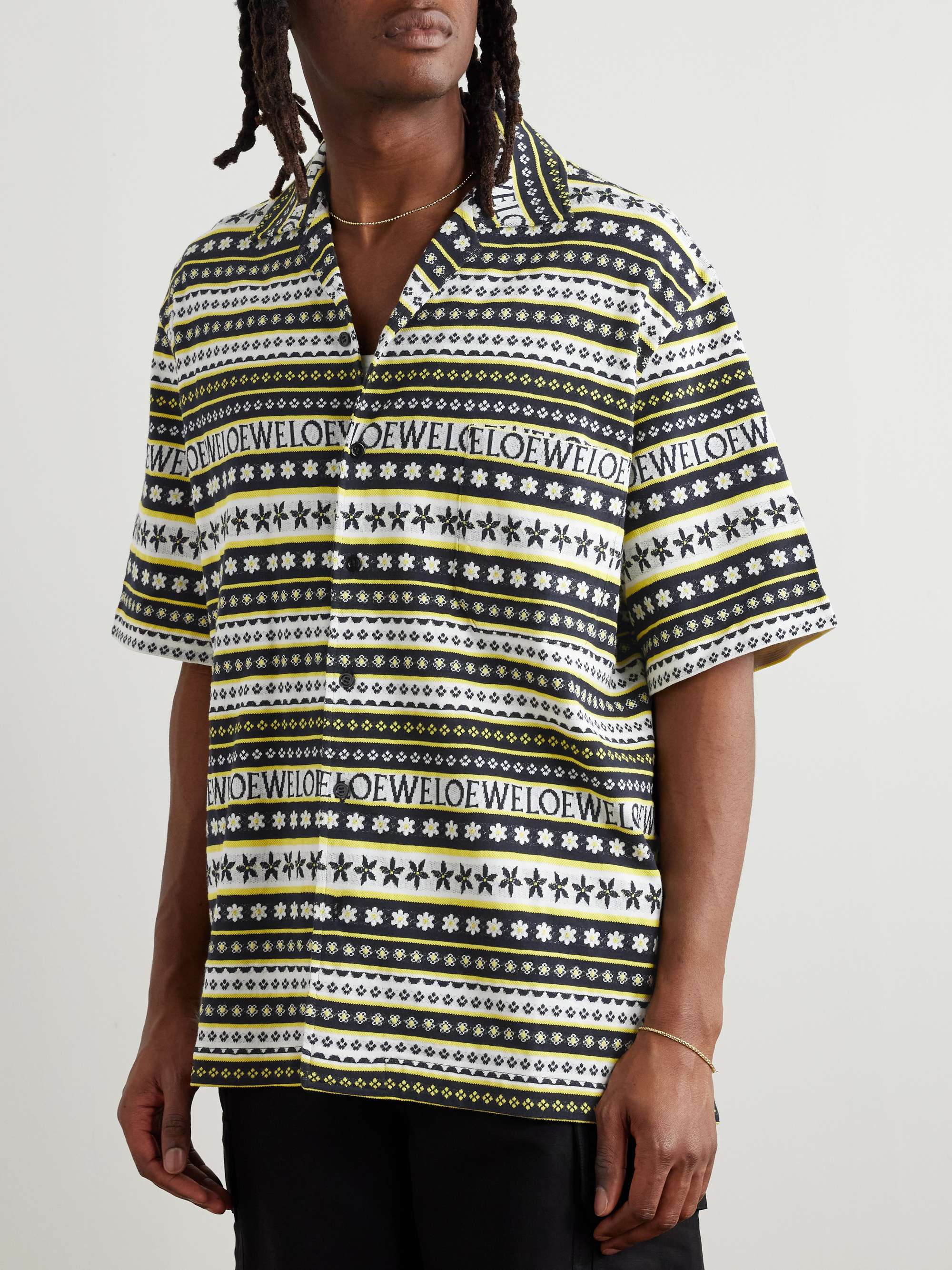+ Paula's Ibiza Camp-Collar Jacquard-Knitted Cotton Shirt view