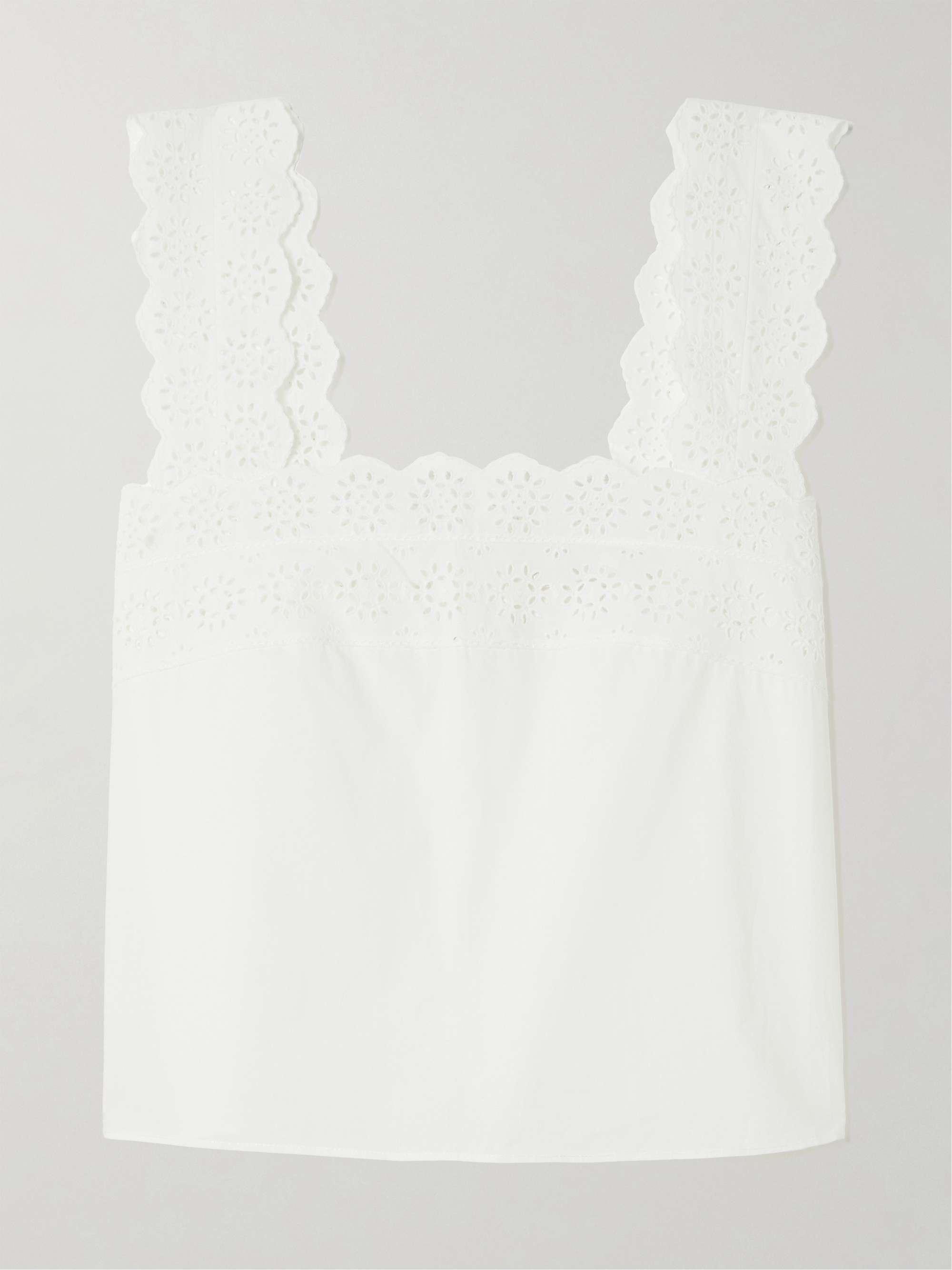 The Eyelet broderie anglaise organic cotton tank hero visual