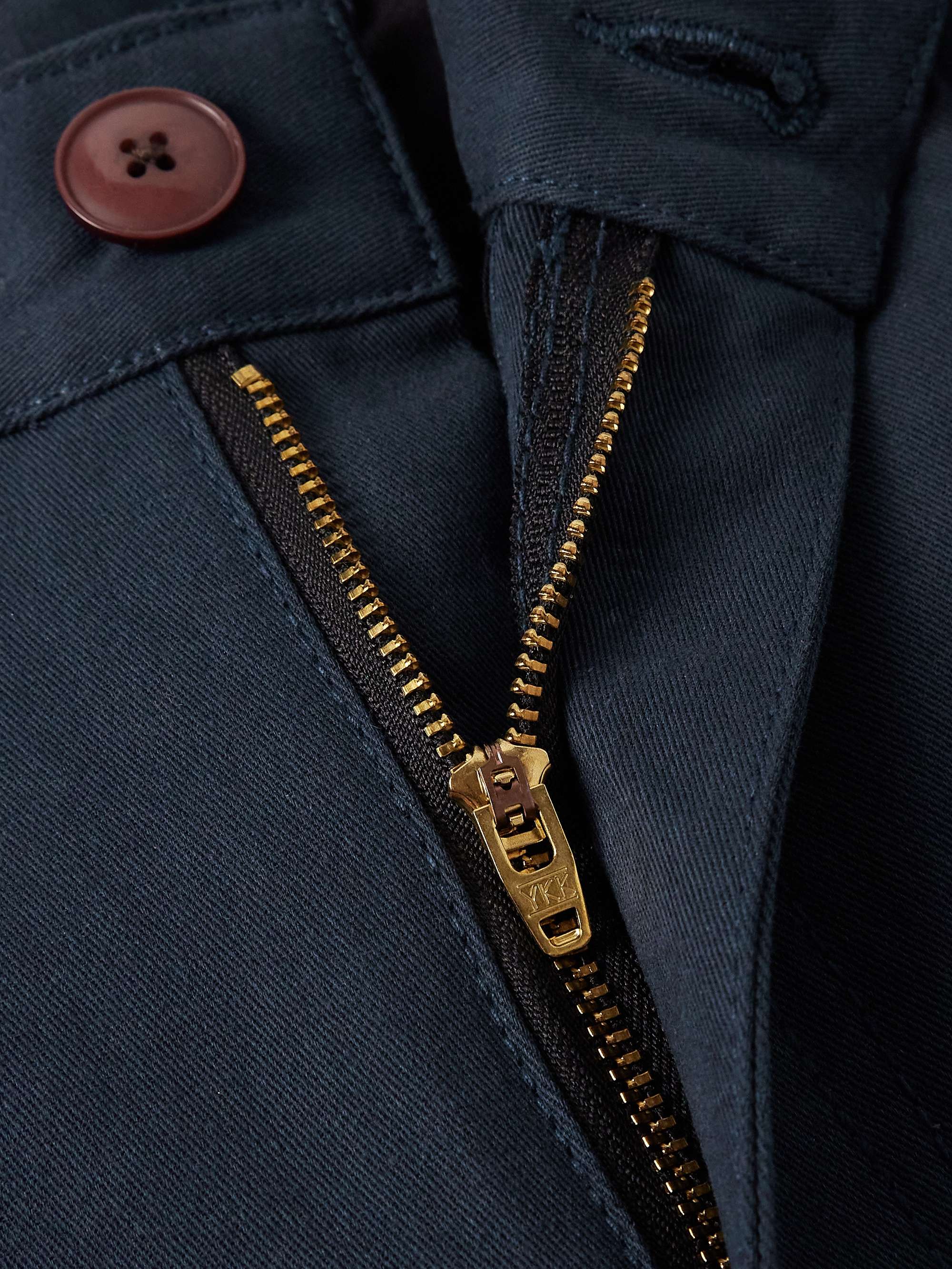 Haworth Tapered Cropped Pleated Cotton-Twill Trousers view