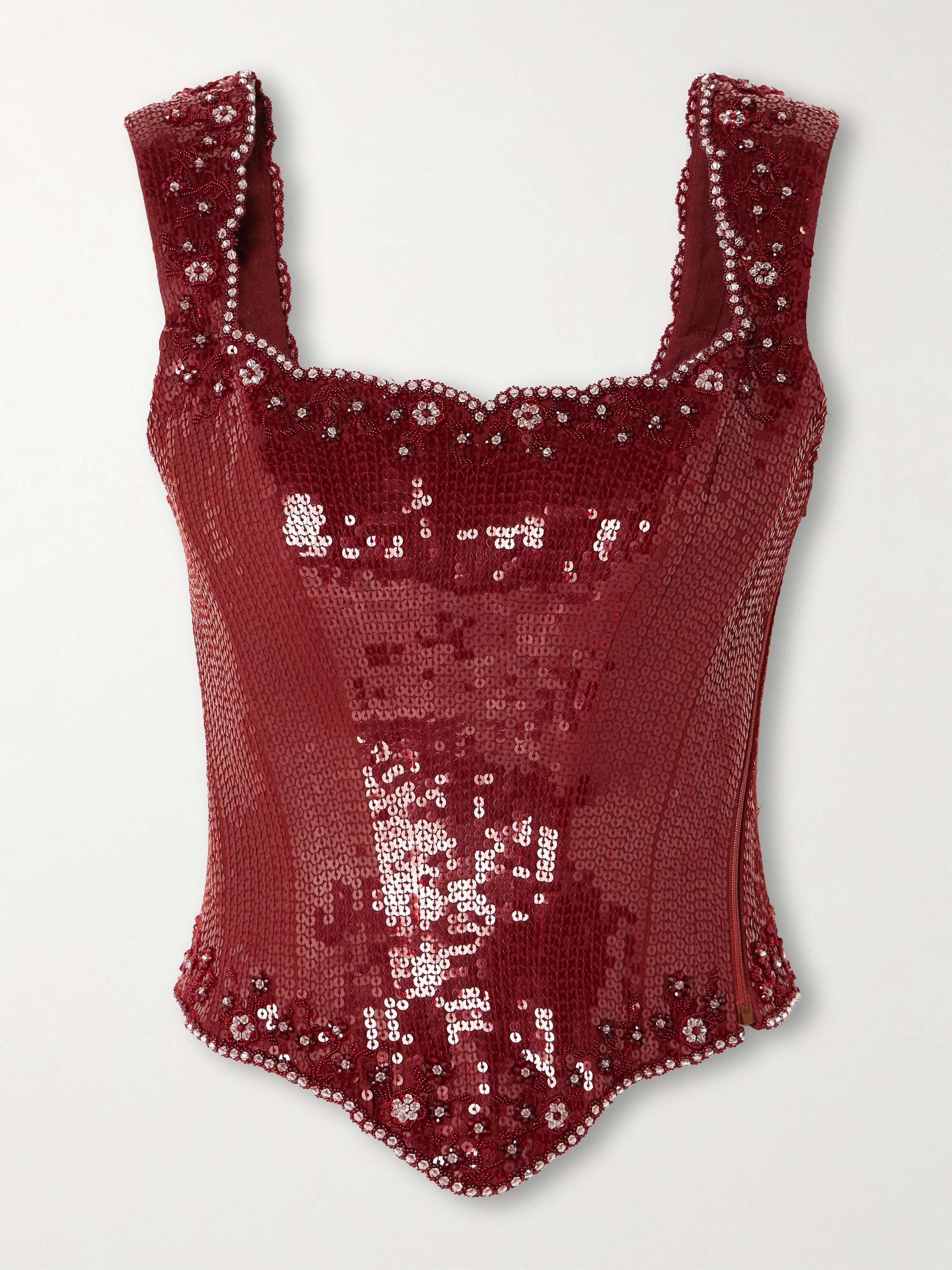Syrah embellished tulle bustier top hero visual