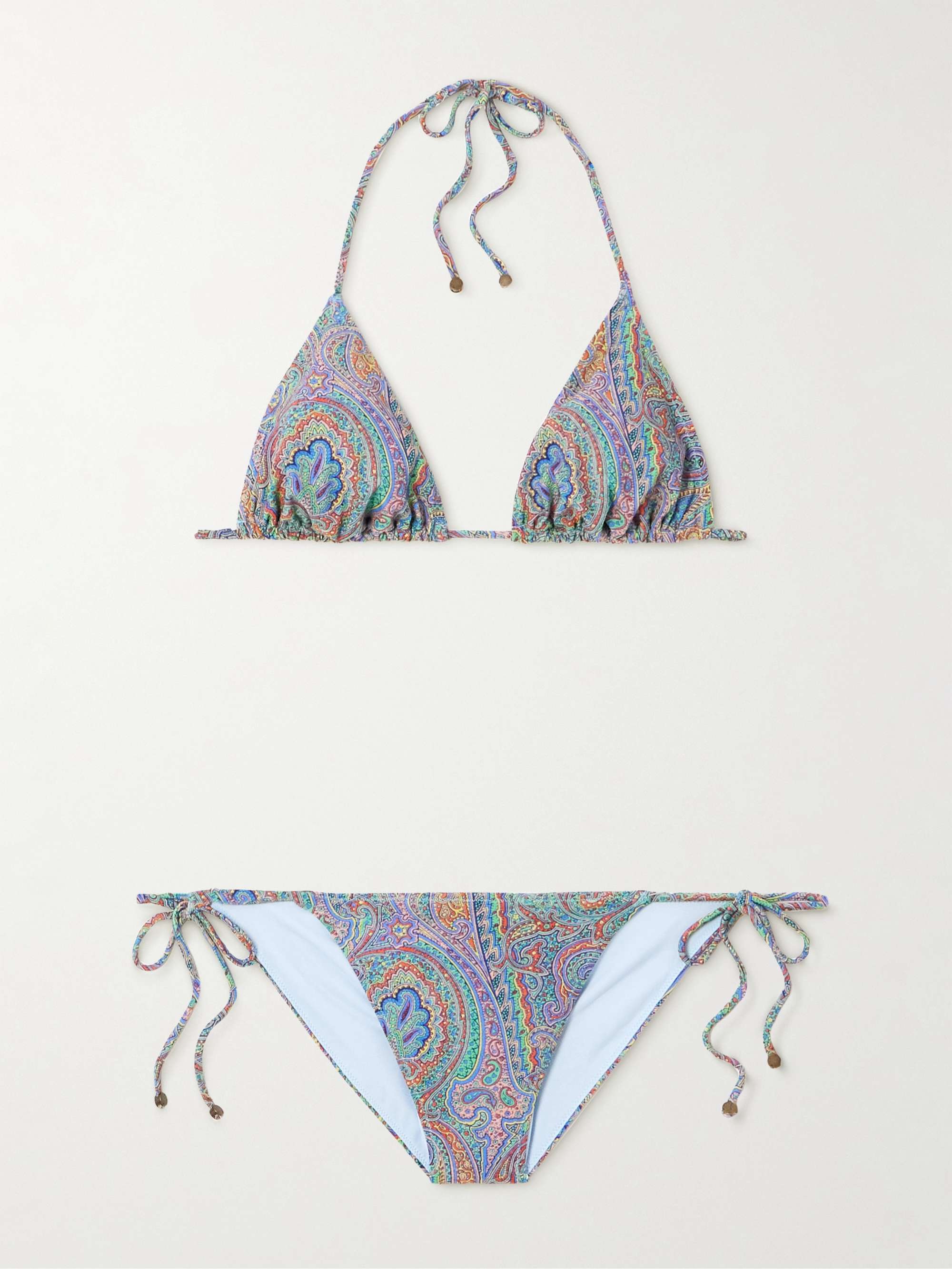 Paisley-print triangle bikini hero visual