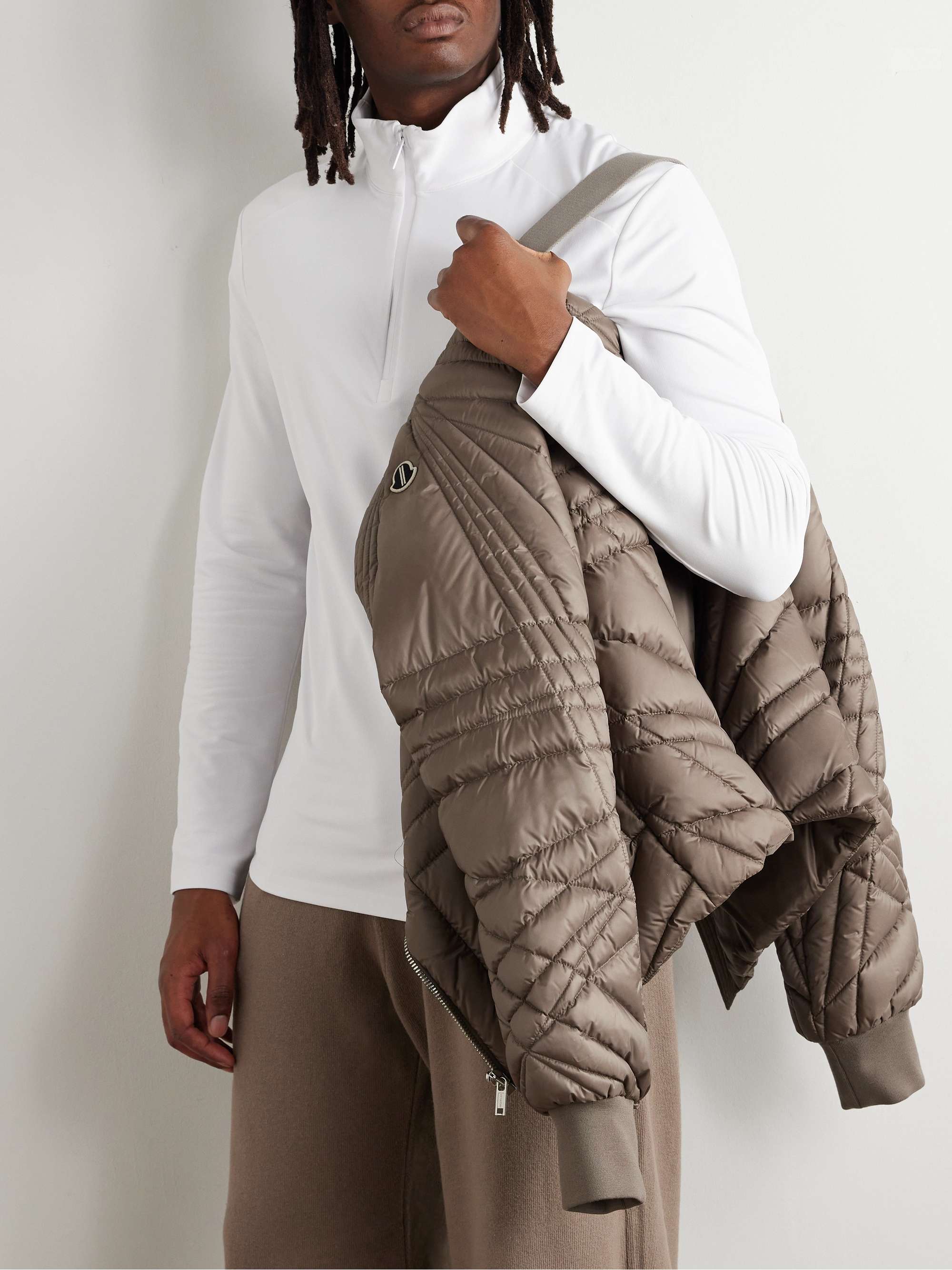 + Moncler Megapenta Logo-Appliquéd Quilted Shell Down Bomber Jacket view