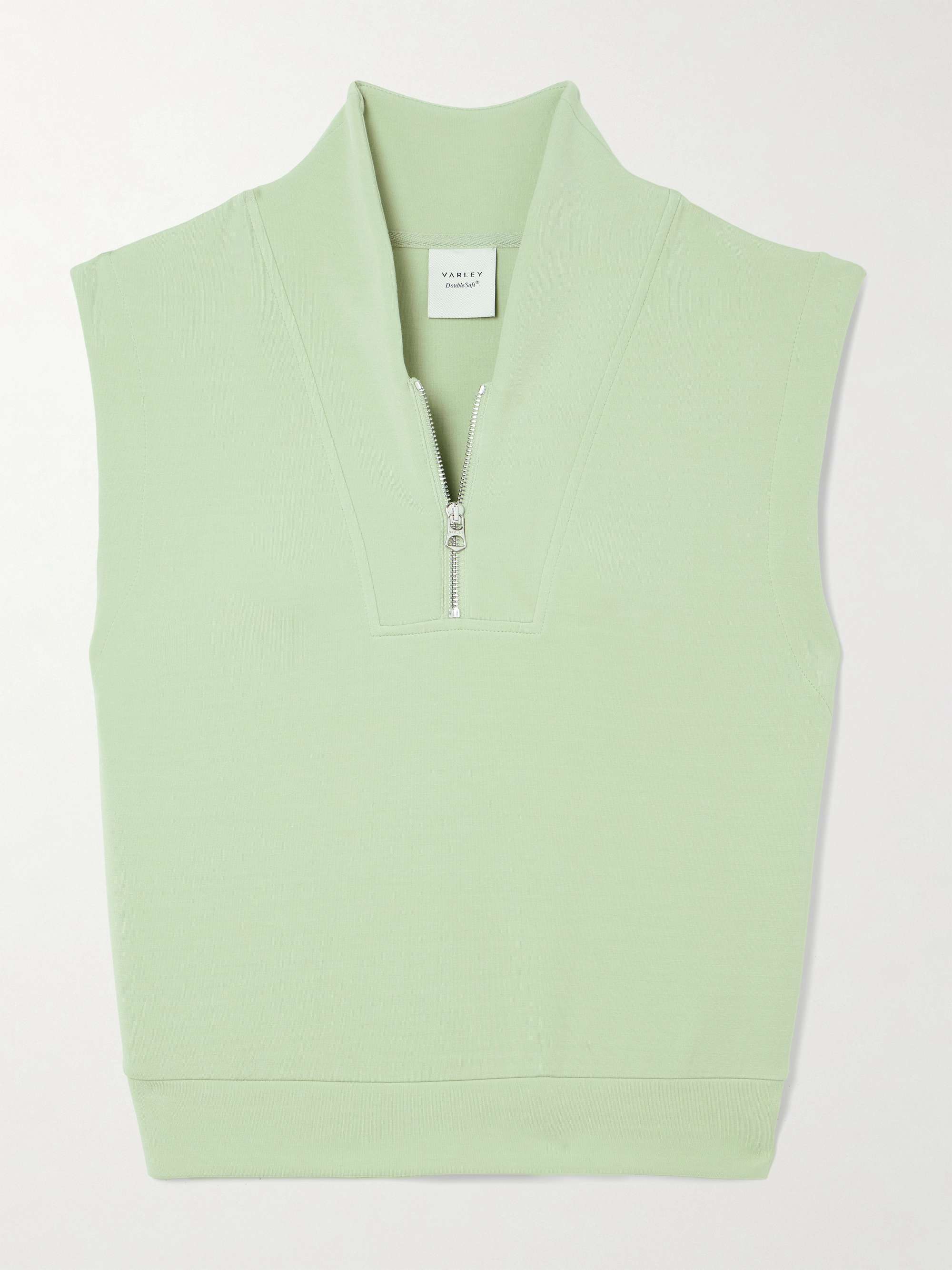 Loretta jersey sleeveless half-zip sweatshirt hero visual