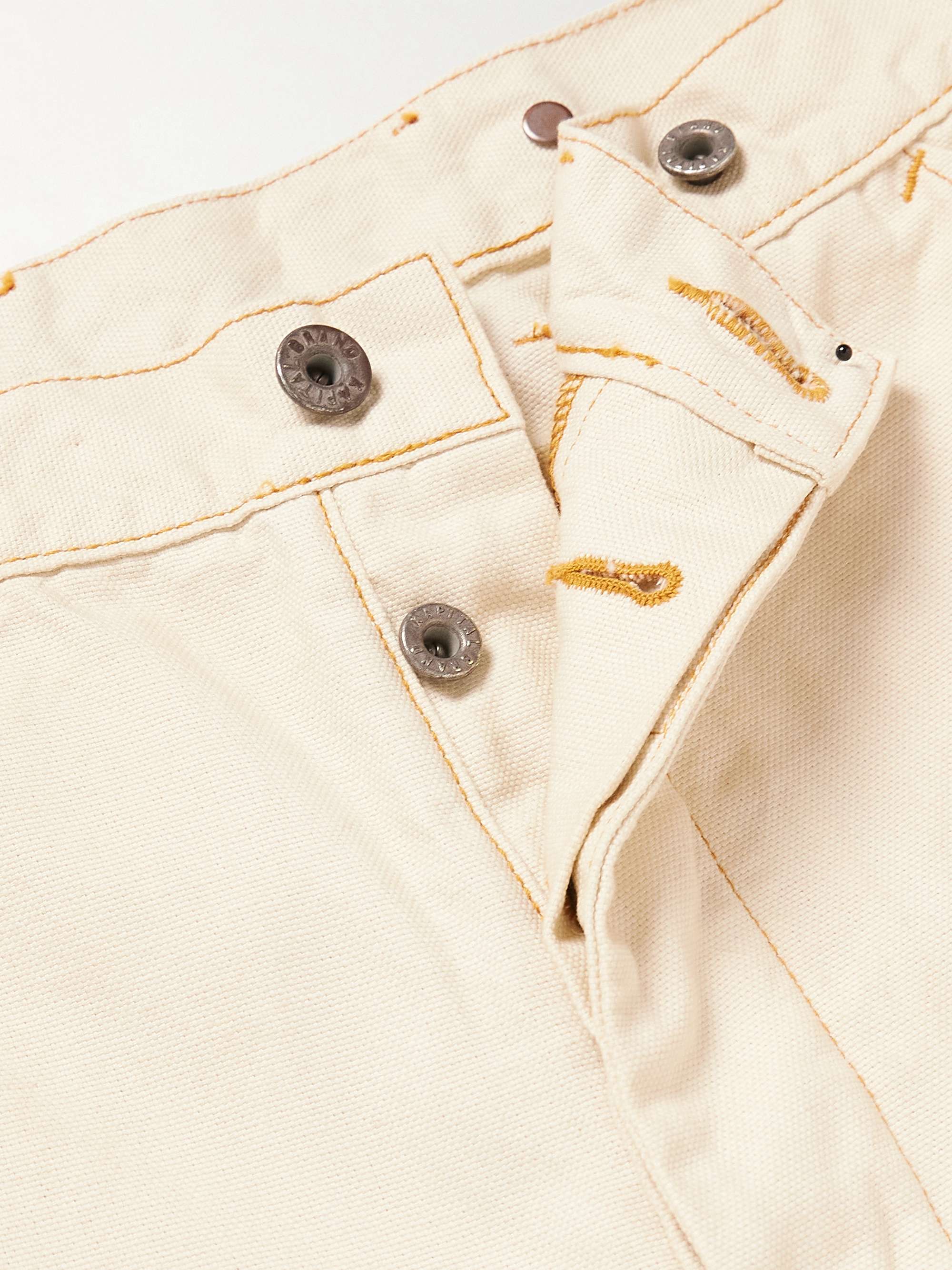 Lumber Embroidered Straight-Leg Cotton-Canvas Cargo Trousers view