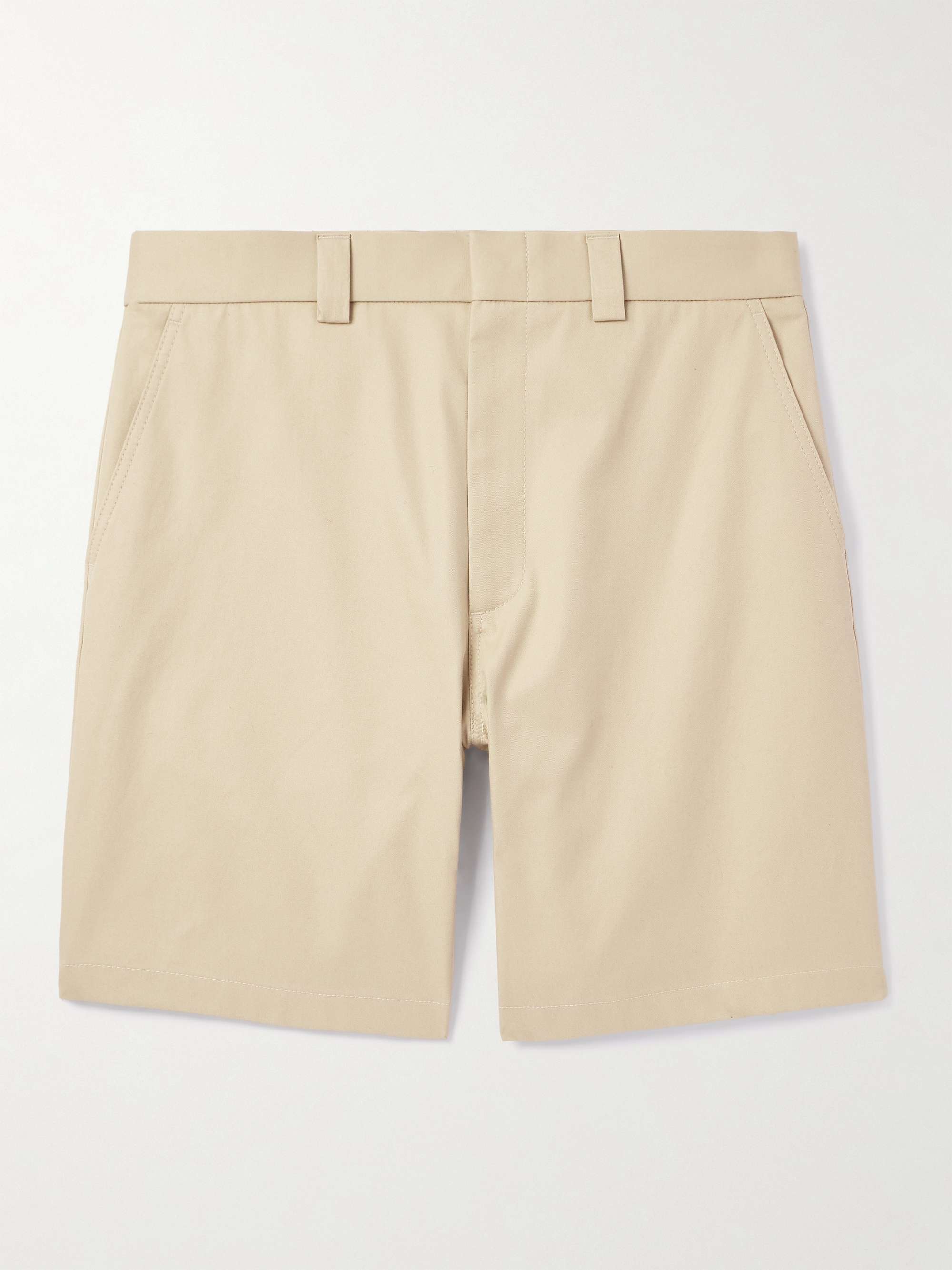 Straight-Leg Webbing-Trimmed Cotton-Twill Shorts hero visual