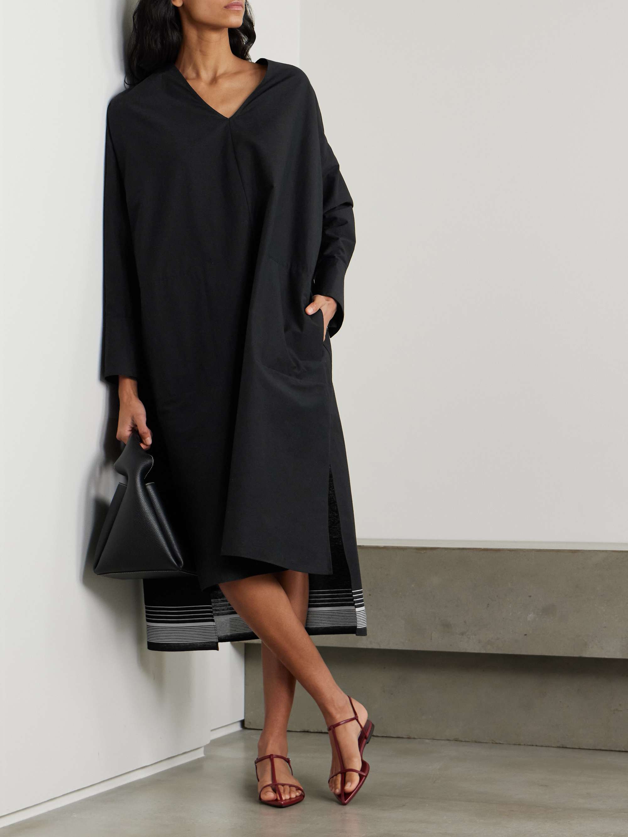 Dalamo embroidered cotton-blend midi dress view