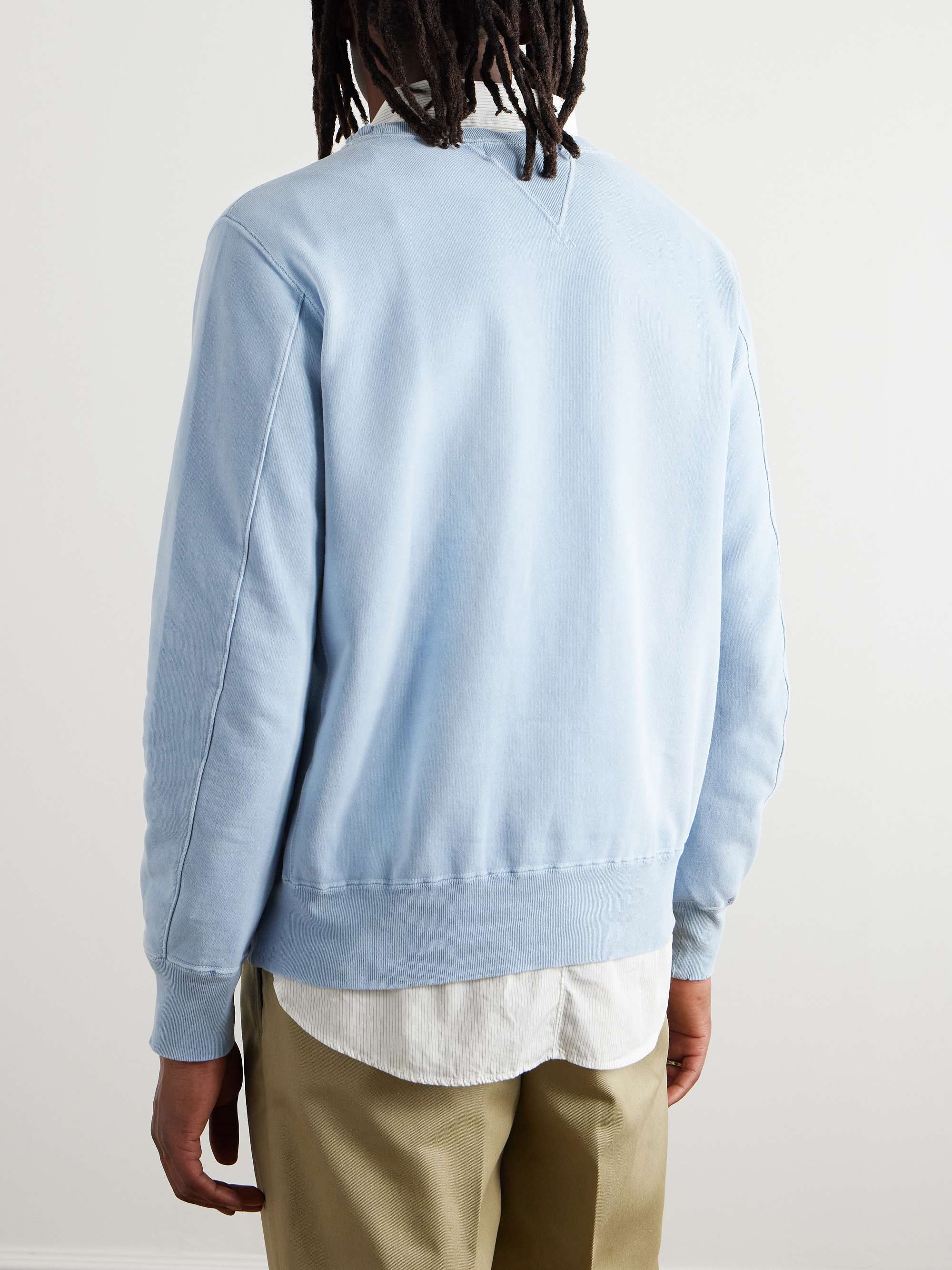 Ohio Distressed Printed Cotton-Jersey Sweatshirt view