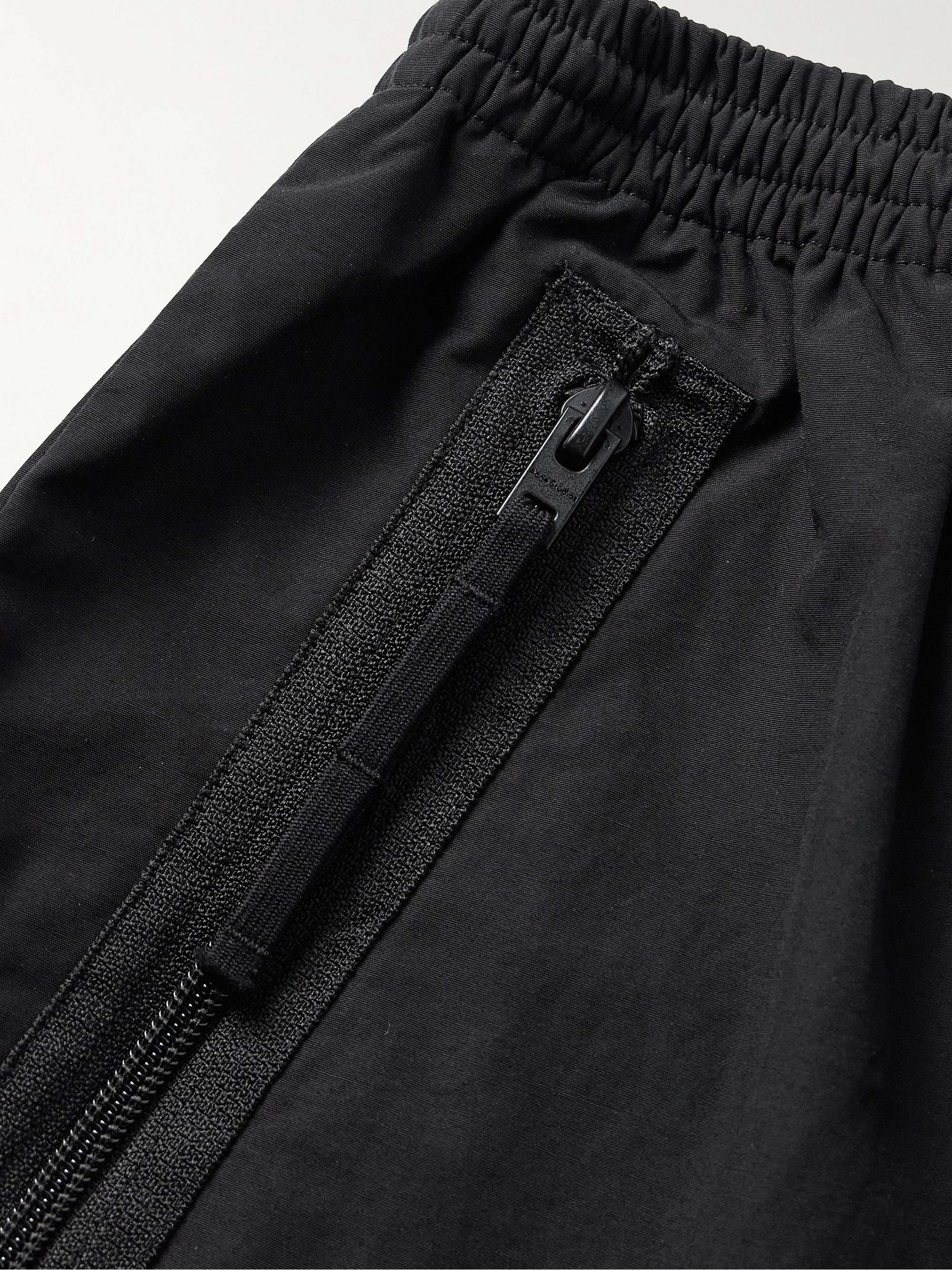 Wide-Leg Cotton and Nylon-Blend Trousers view