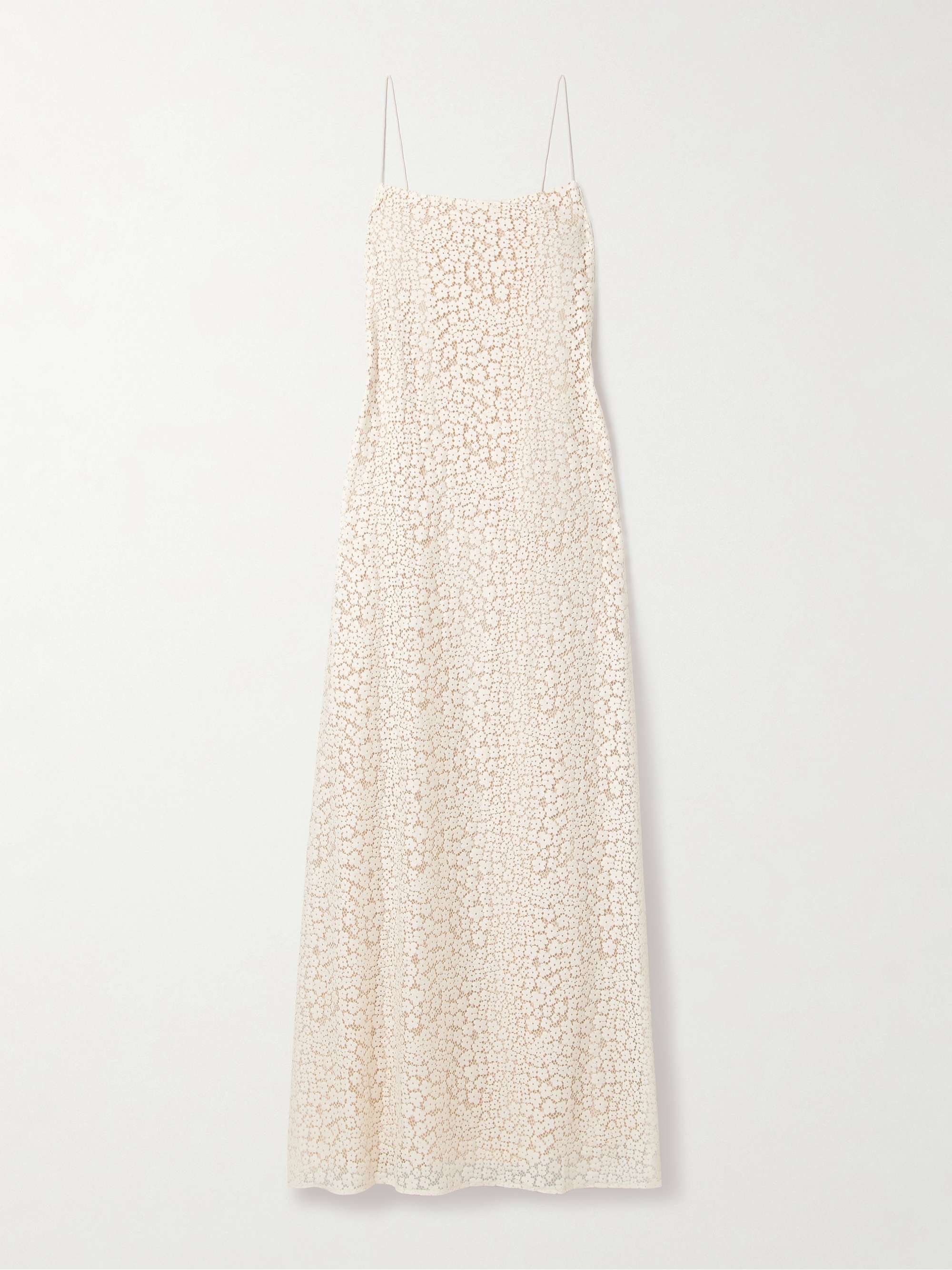 Delfina organic cotton-blend guipure lace maxi dress hero visual