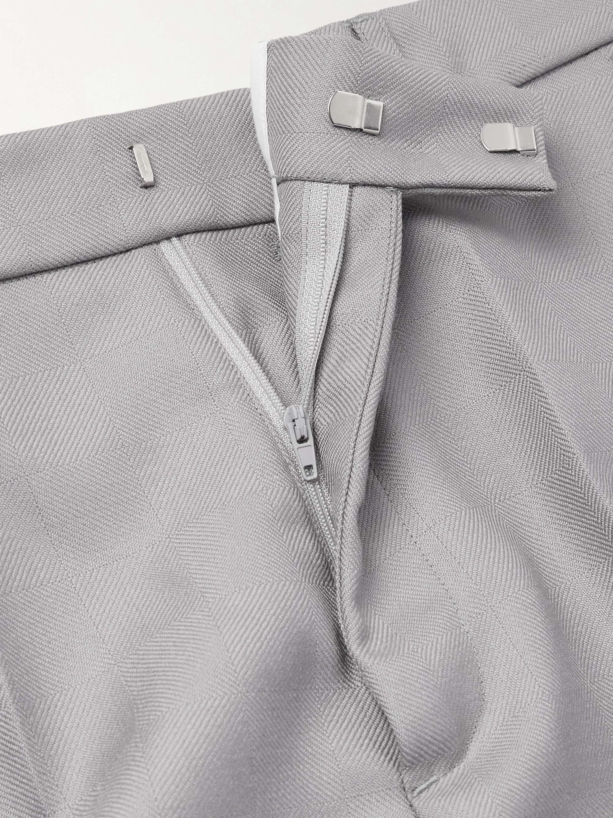 Primo Straight-Leg Checked Wool Trousers view