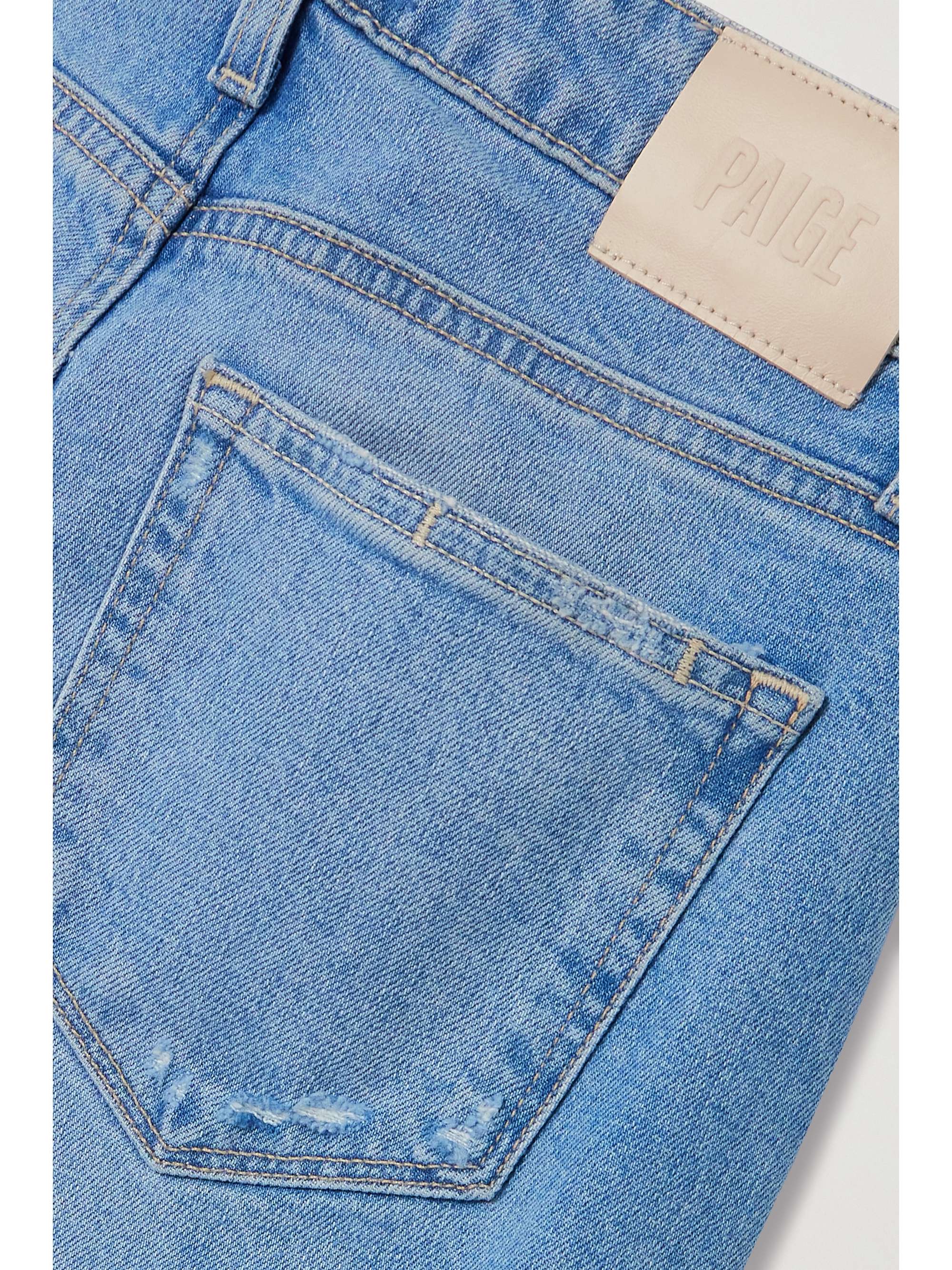 + NET SUSTAIN Noella distressed high-rise straight-leg organic jeans view