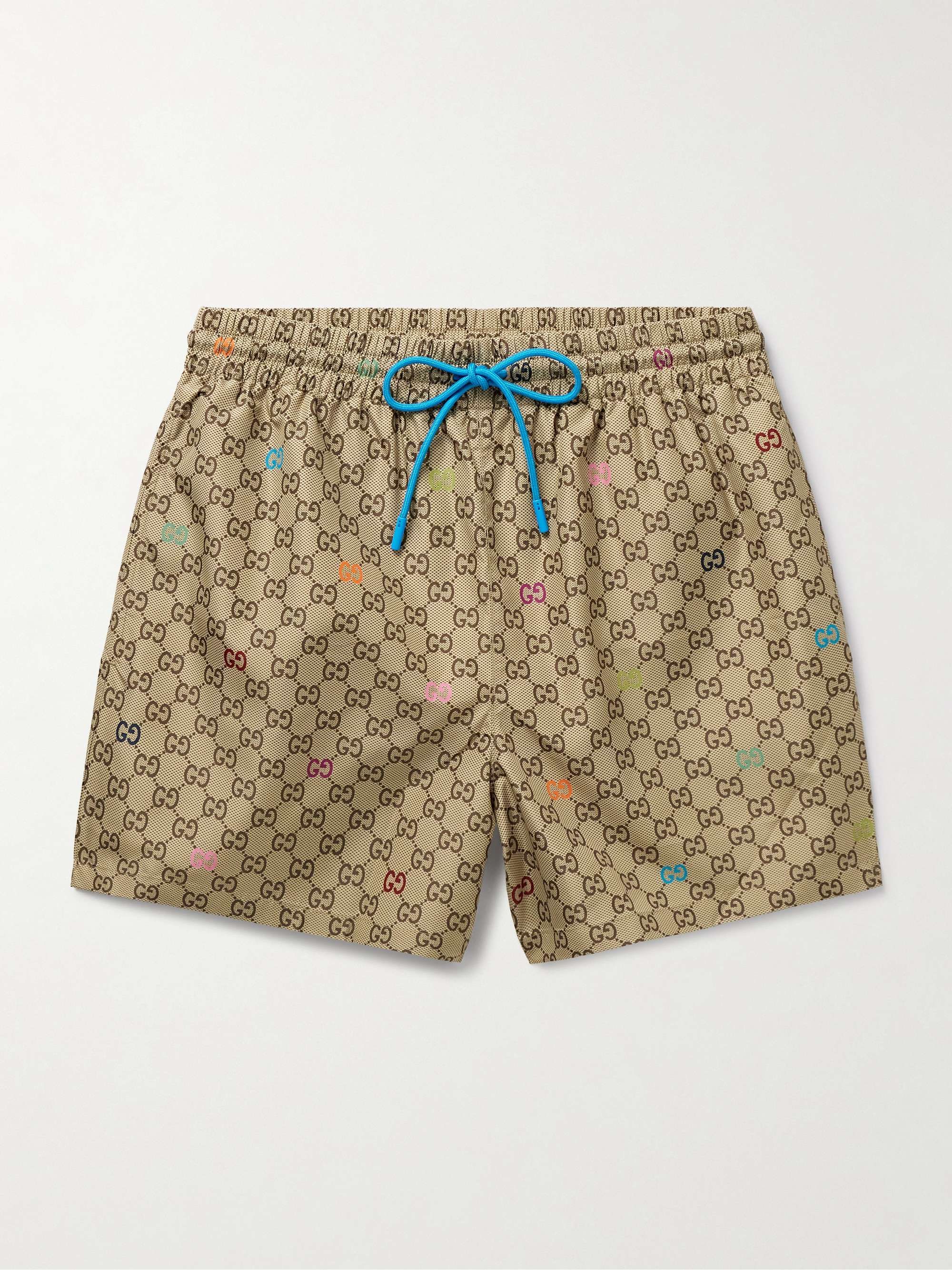 Lido Straight-Leg Short-Length Logo-Print Swim Shorts hero visual