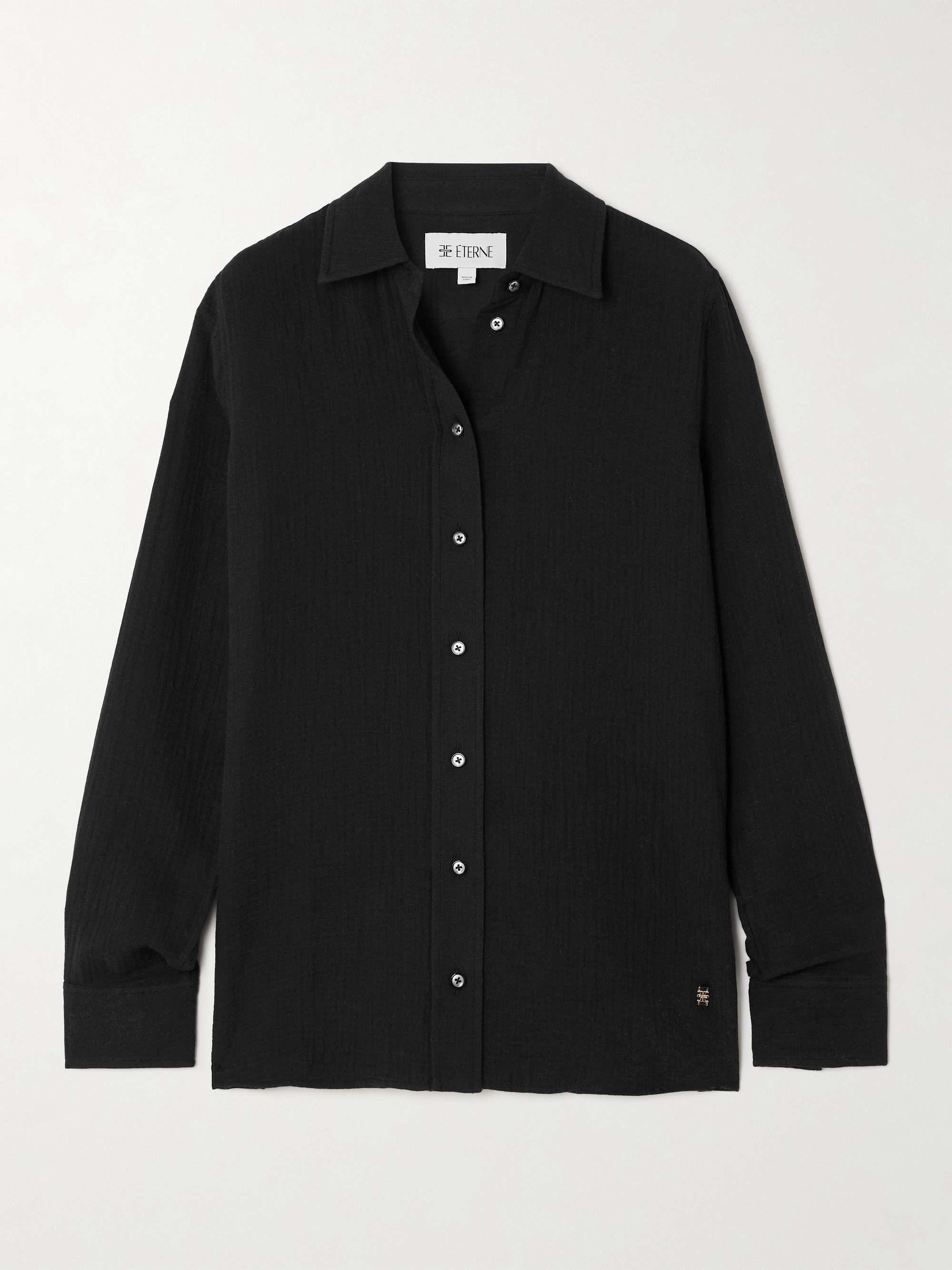 Constance embellished cotton-gauze shirt hero visual