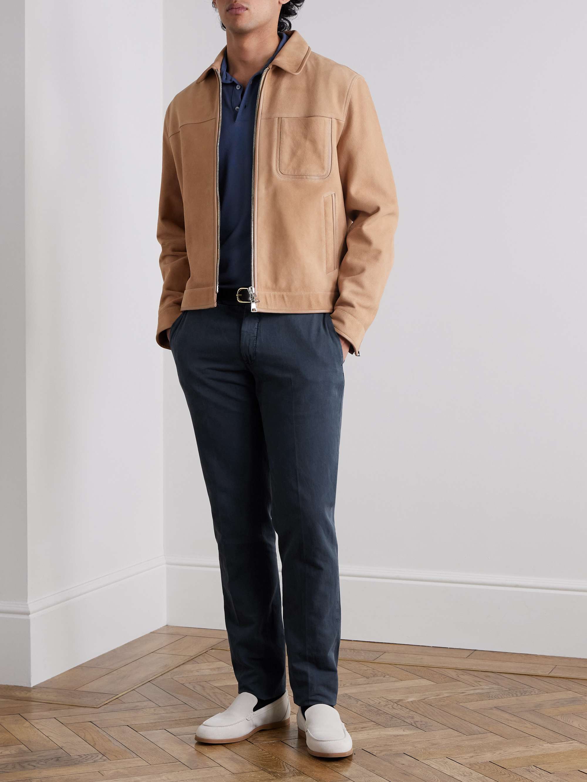 Venezia 1951 Slim-Fit Cotton and Linen-Blend Trousers view