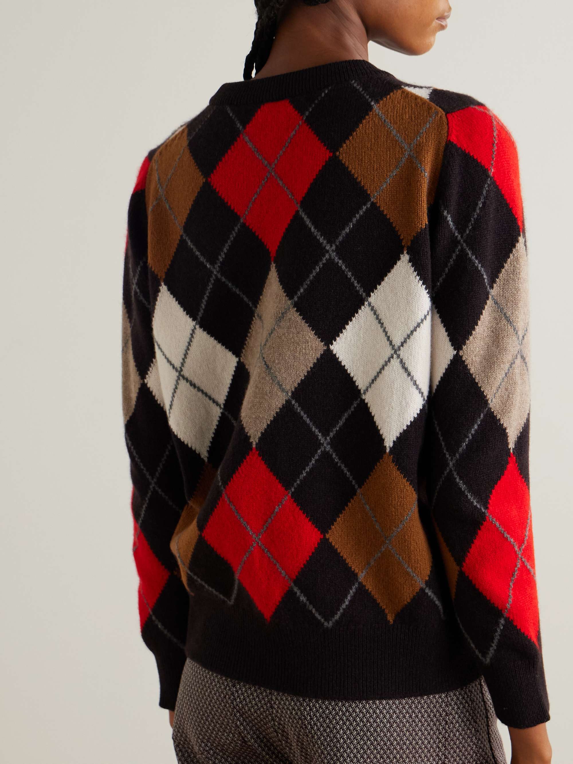 Argyle wool sweater view