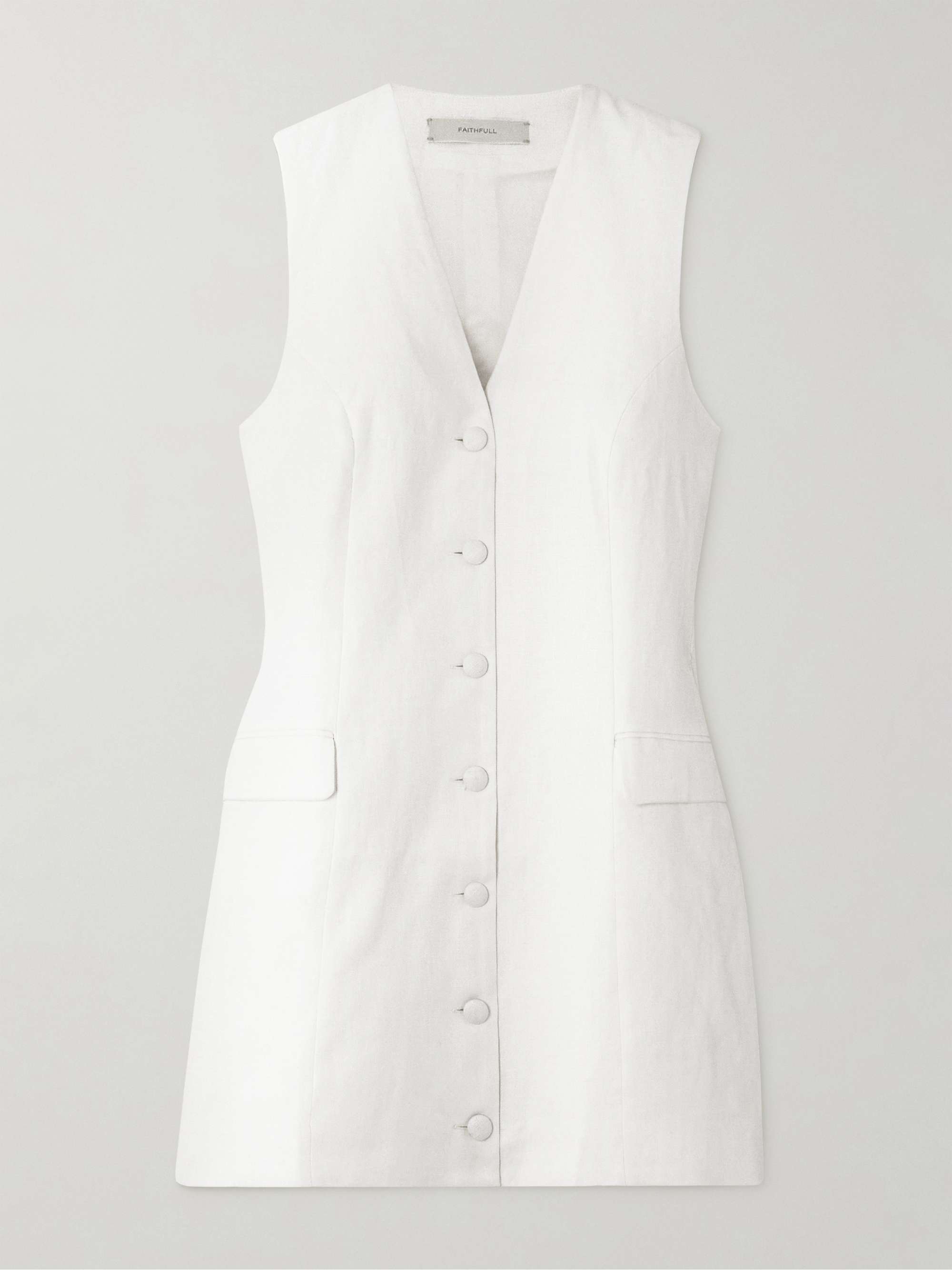 Eloise sleeveless linen mini dress hero visual
