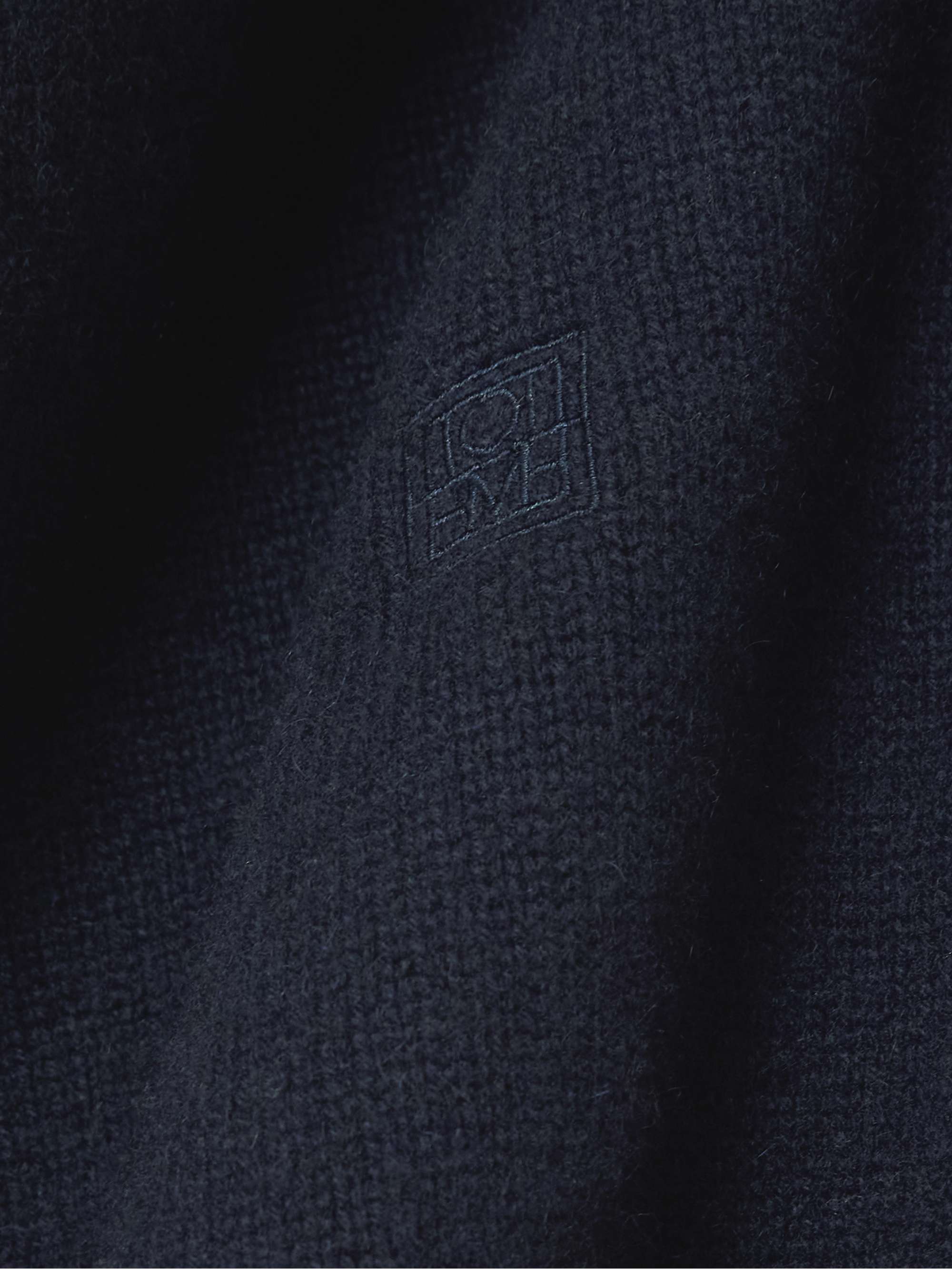 Embroidered cashmere hoodie view