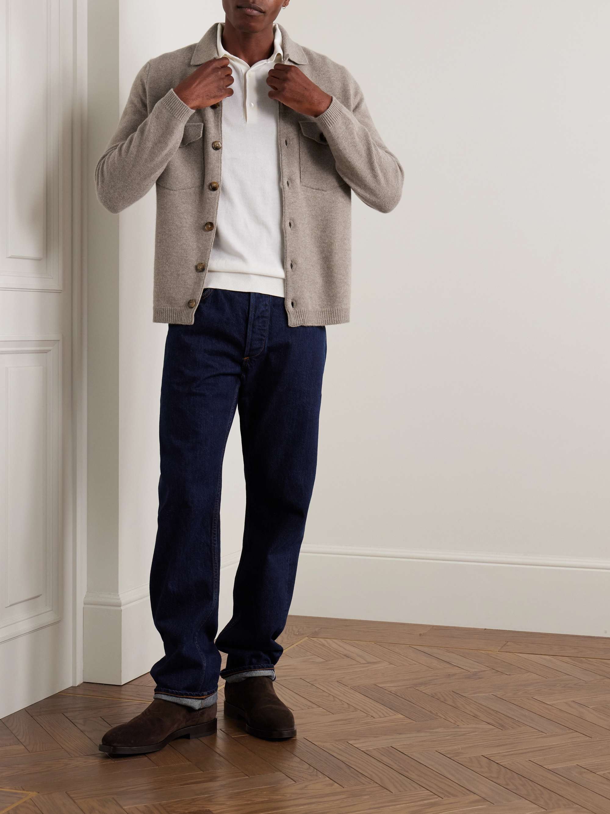 Wool and Cashmere-Blend Cardigan view
